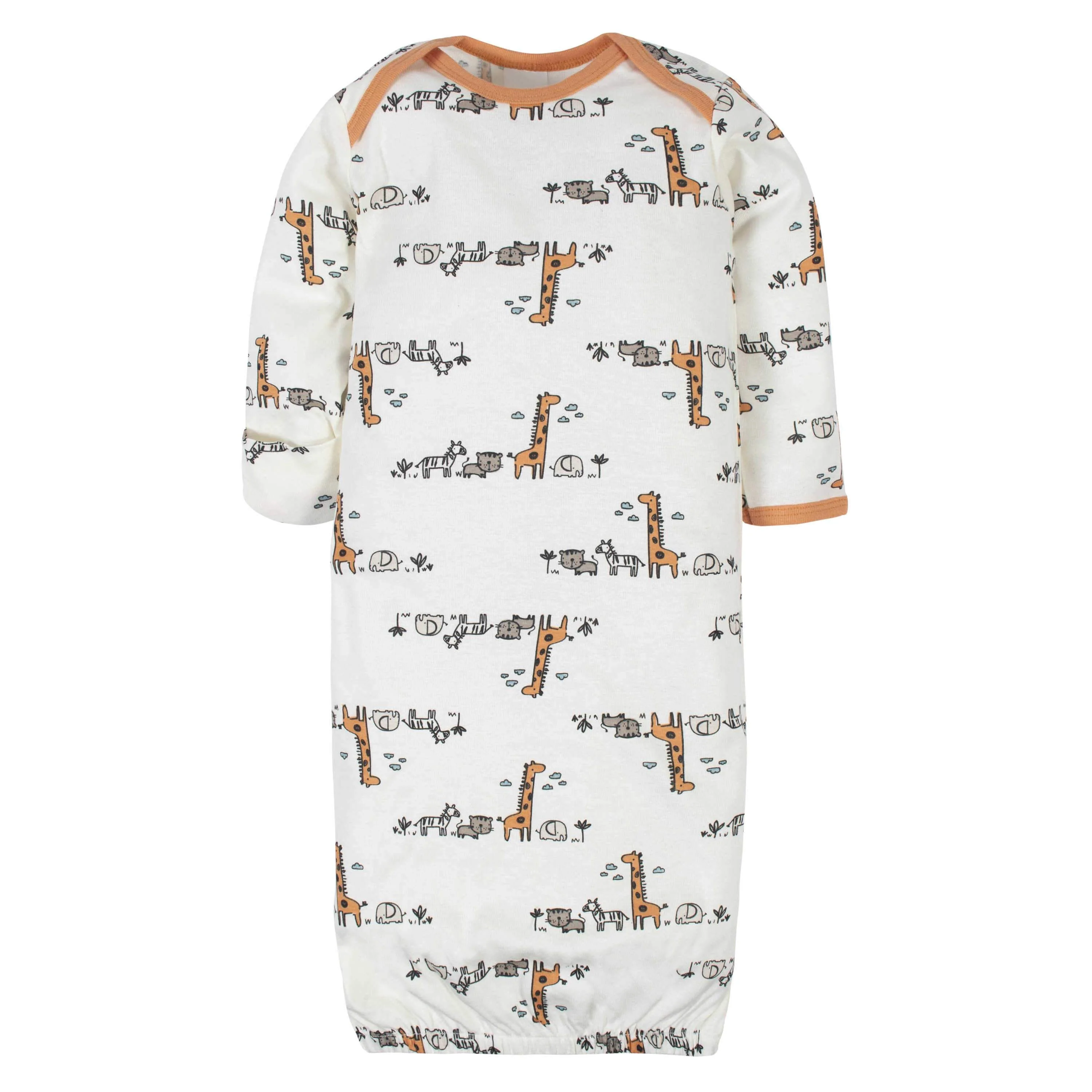 4-Pack Baby Boys Jungle Gowns - Image 3
