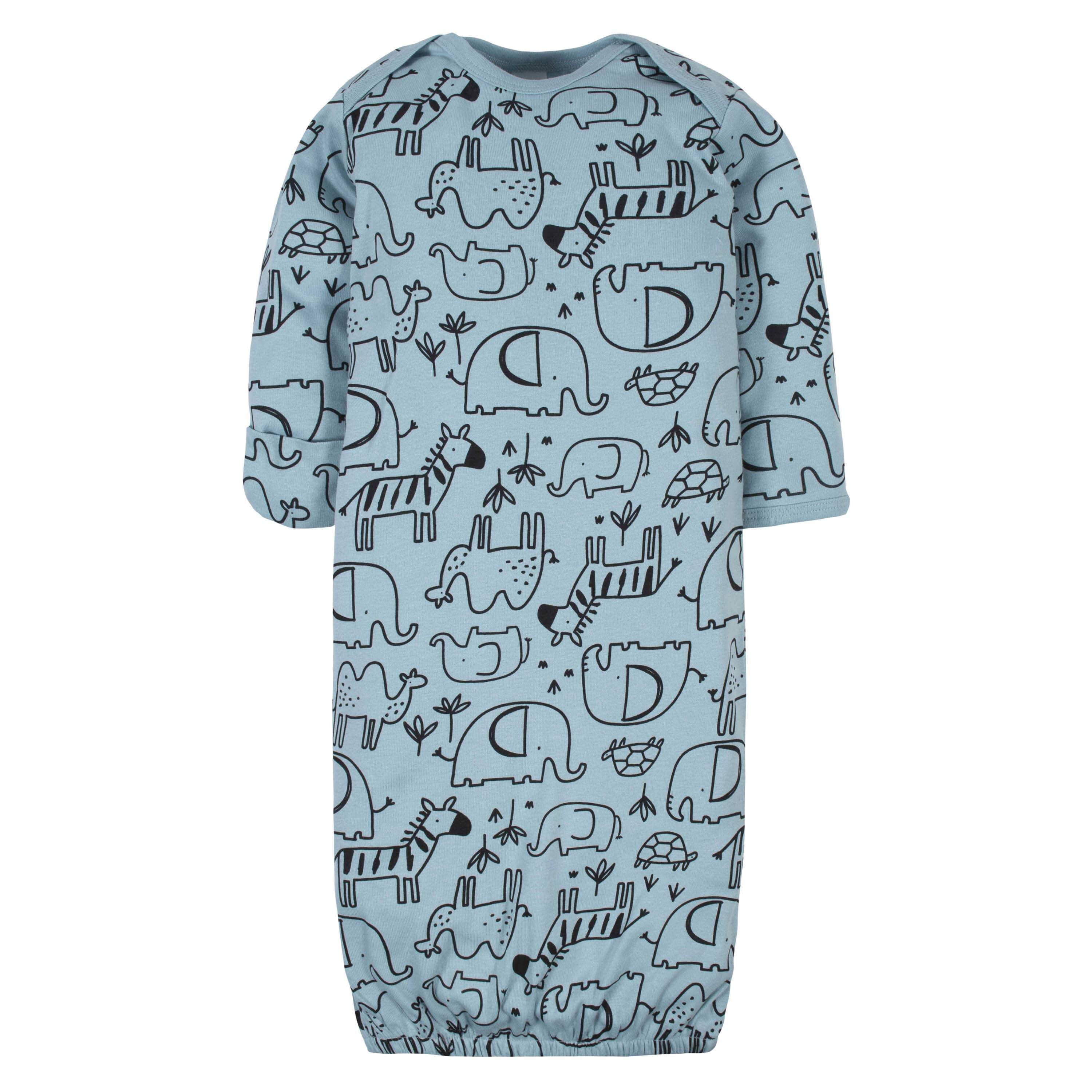 4-Pack Baby Boys Jungle Gowns - Image 4