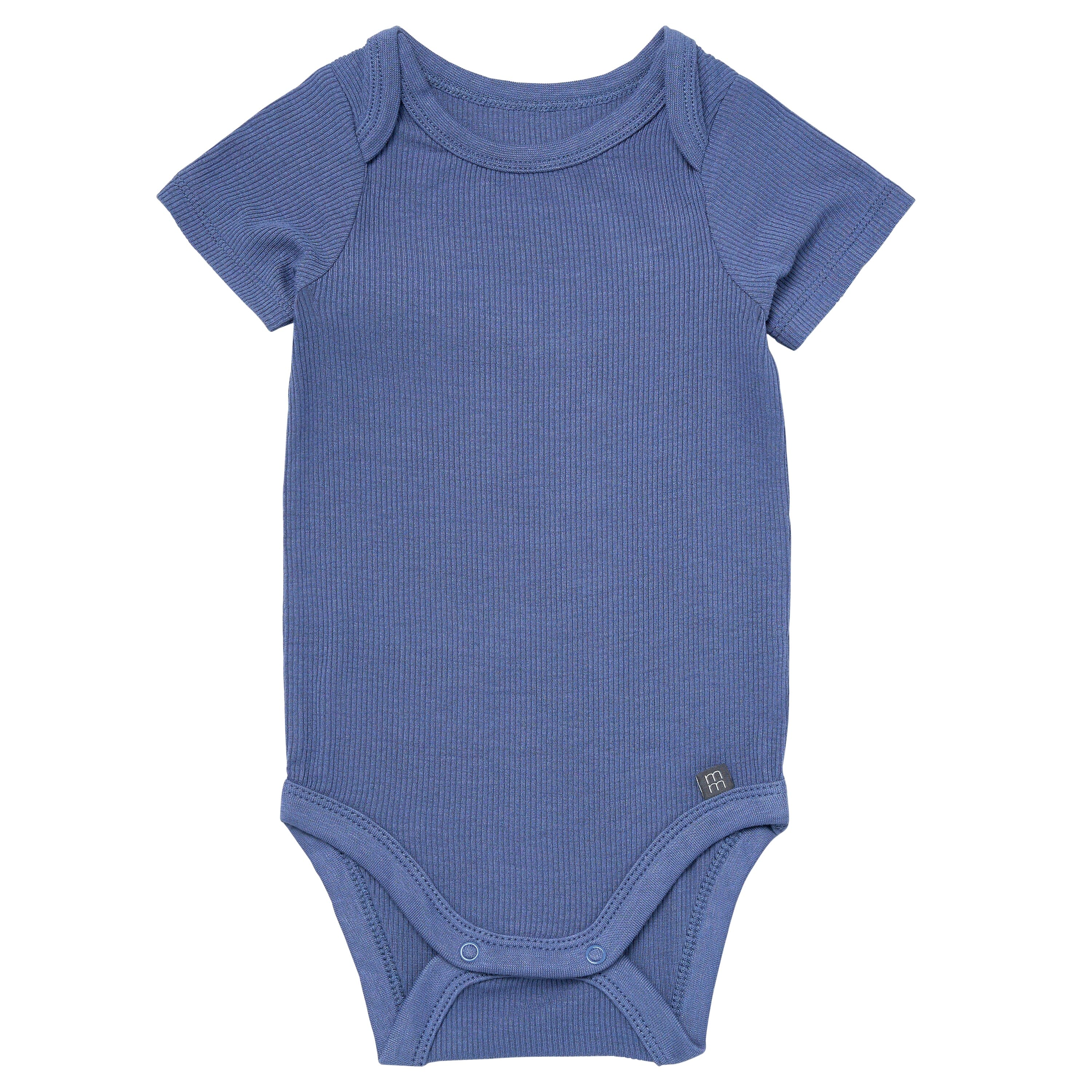 4-Piece Baby Boys Light Blue Whale Viscose Bodysuits and Pants Set - Image 6