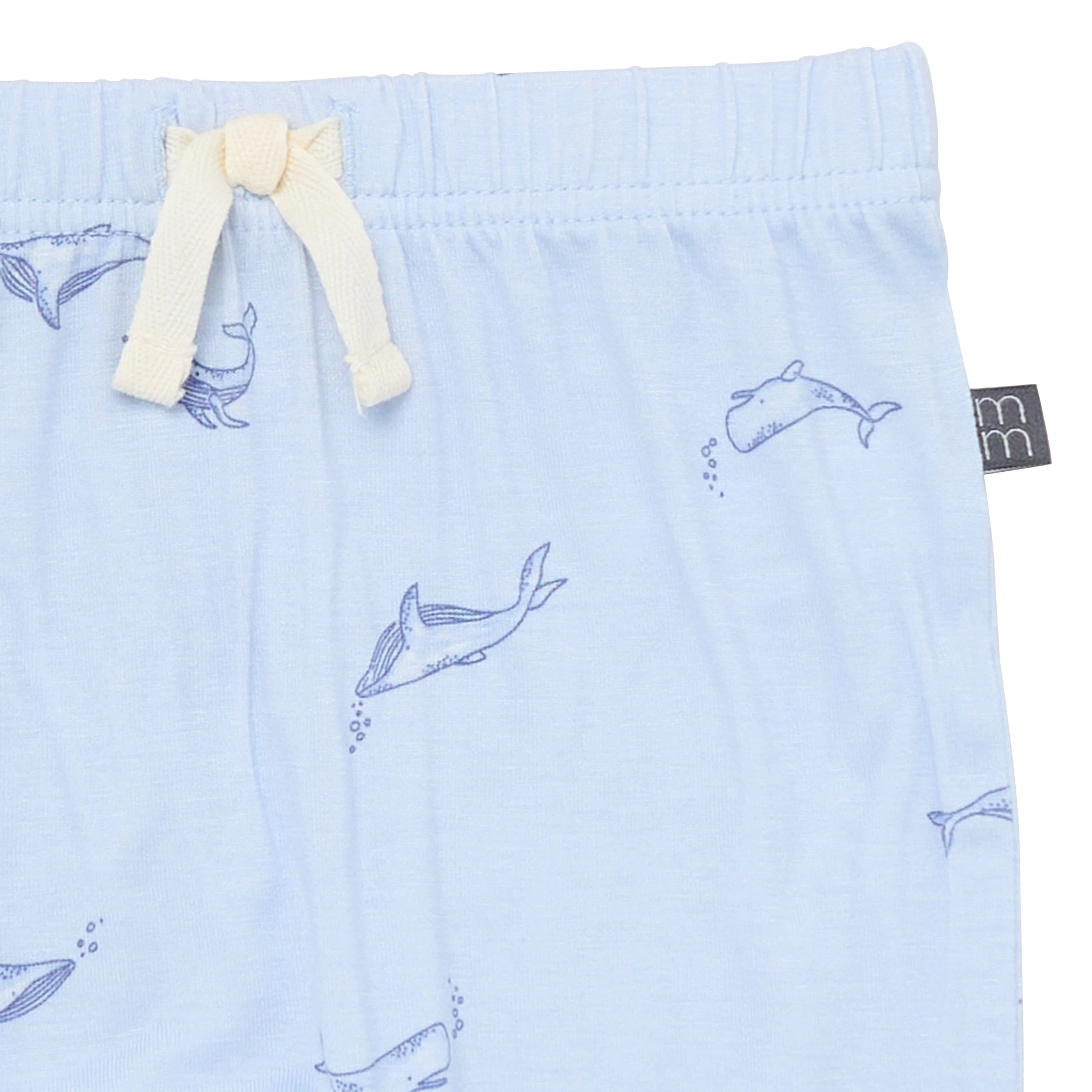 4-Piece Baby Boys Light Blue Whale Viscose Bodysuits and Pants Set - Image 8