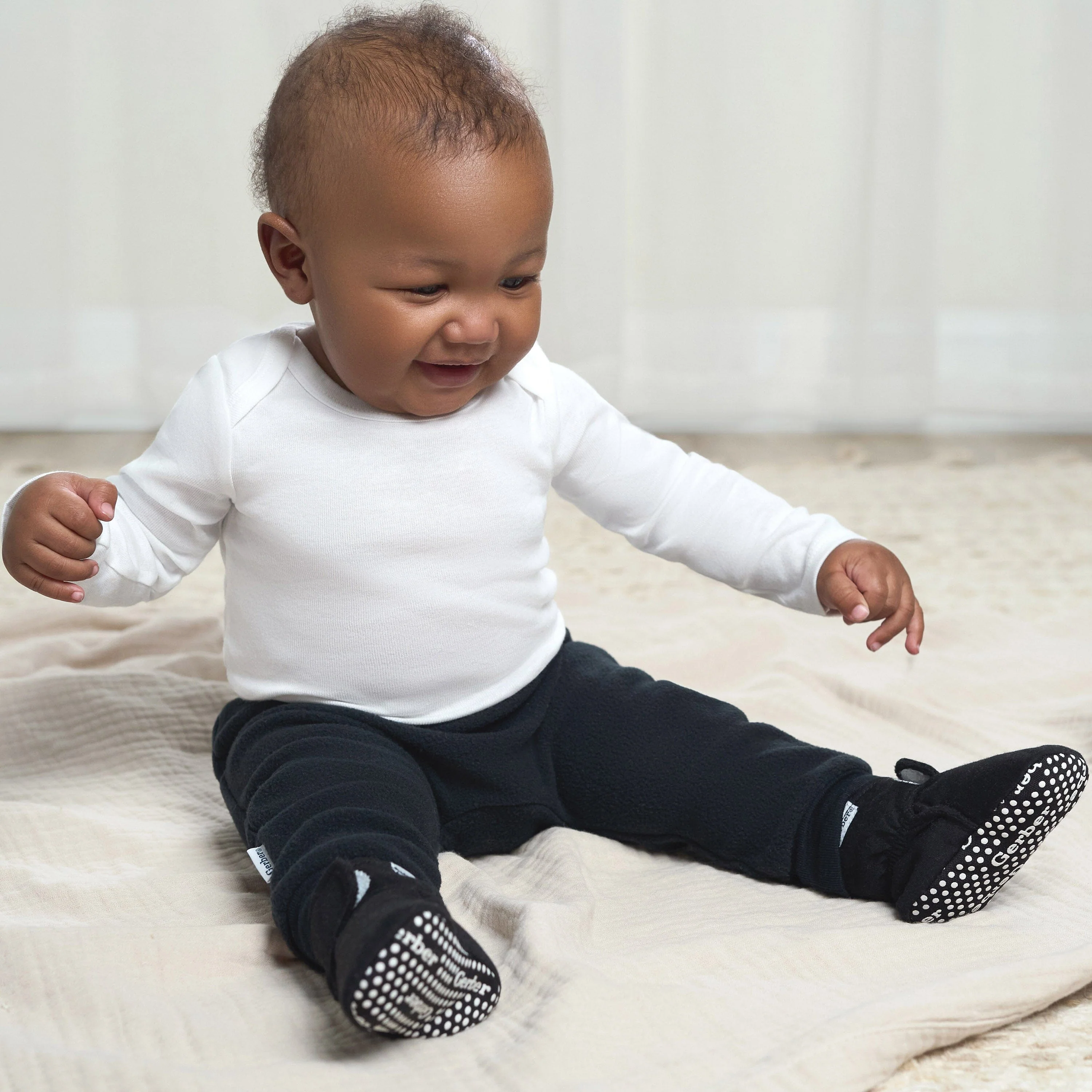 4-Pack Baby Boys Oatmeal Heather Fleece Pants - Image 2