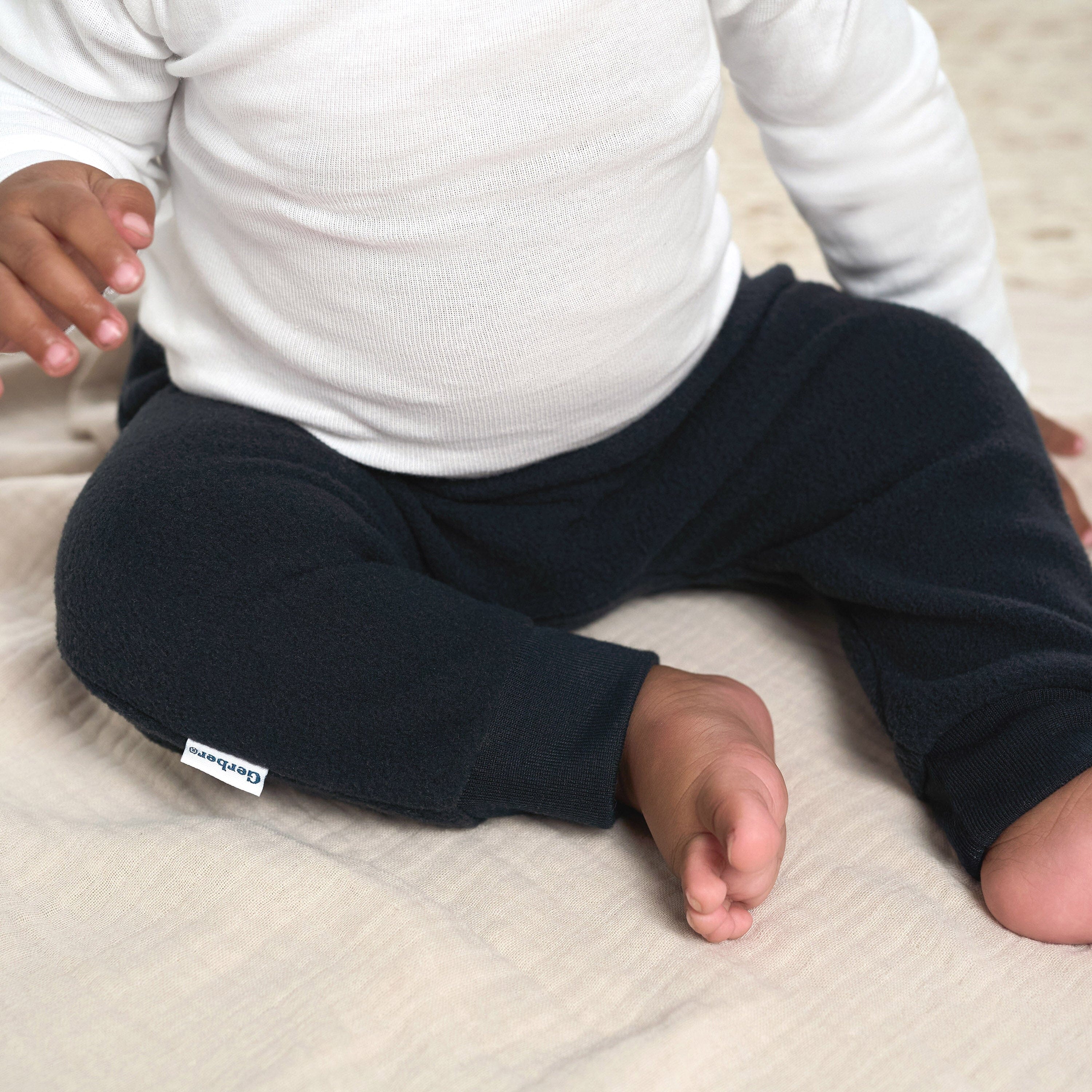 4-Pack Baby Boys Oatmeal Heather Fleece Pants - Image 3