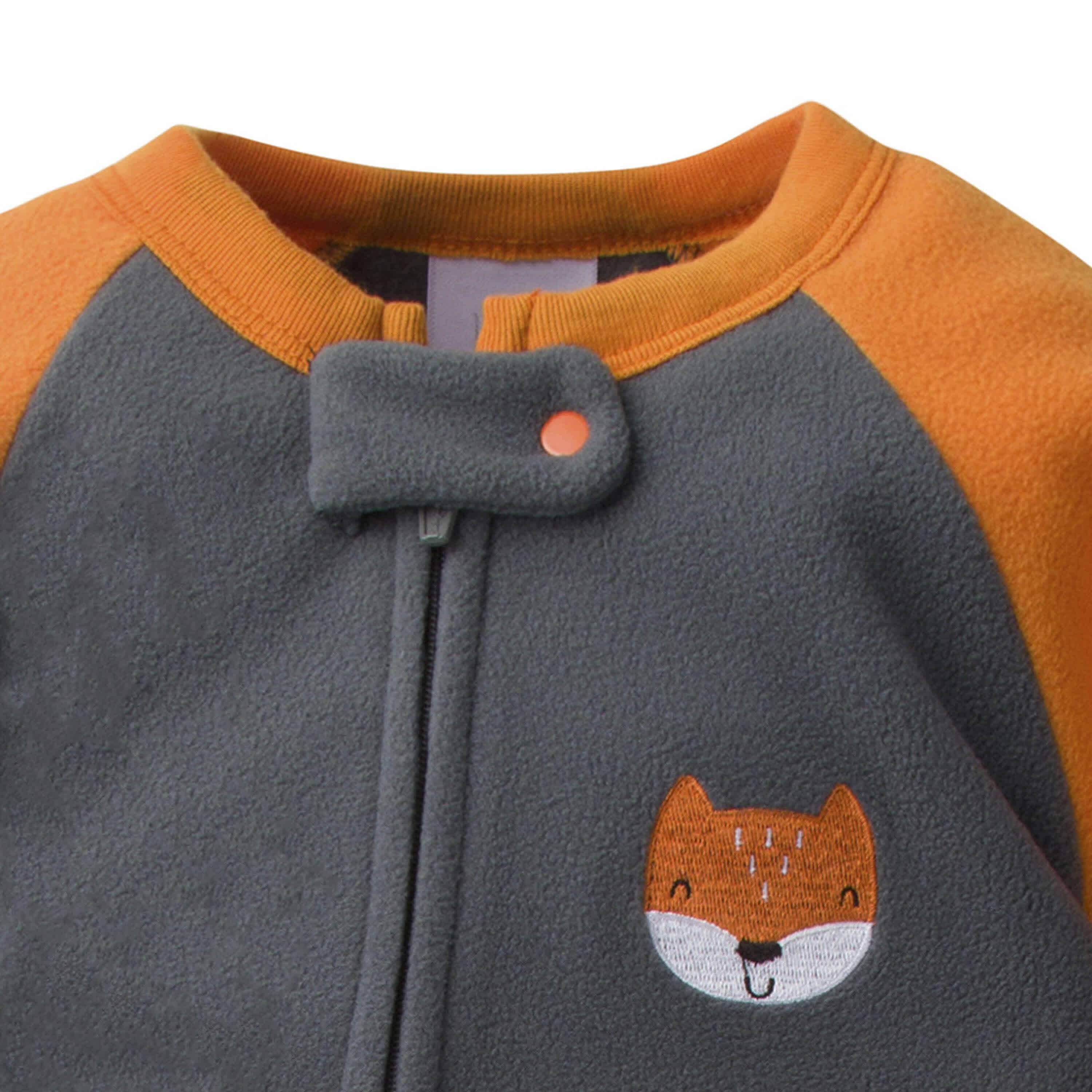 Gerber® 4-Pack Baby Boys Monkeys & Foxes Fleece Pajamas - Image 7