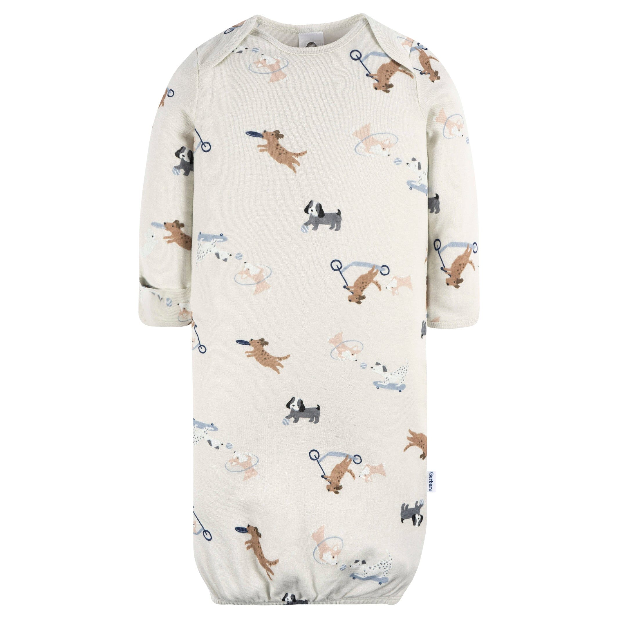 4-Pack Baby Boys Navy Dogs Gowns - Image 6