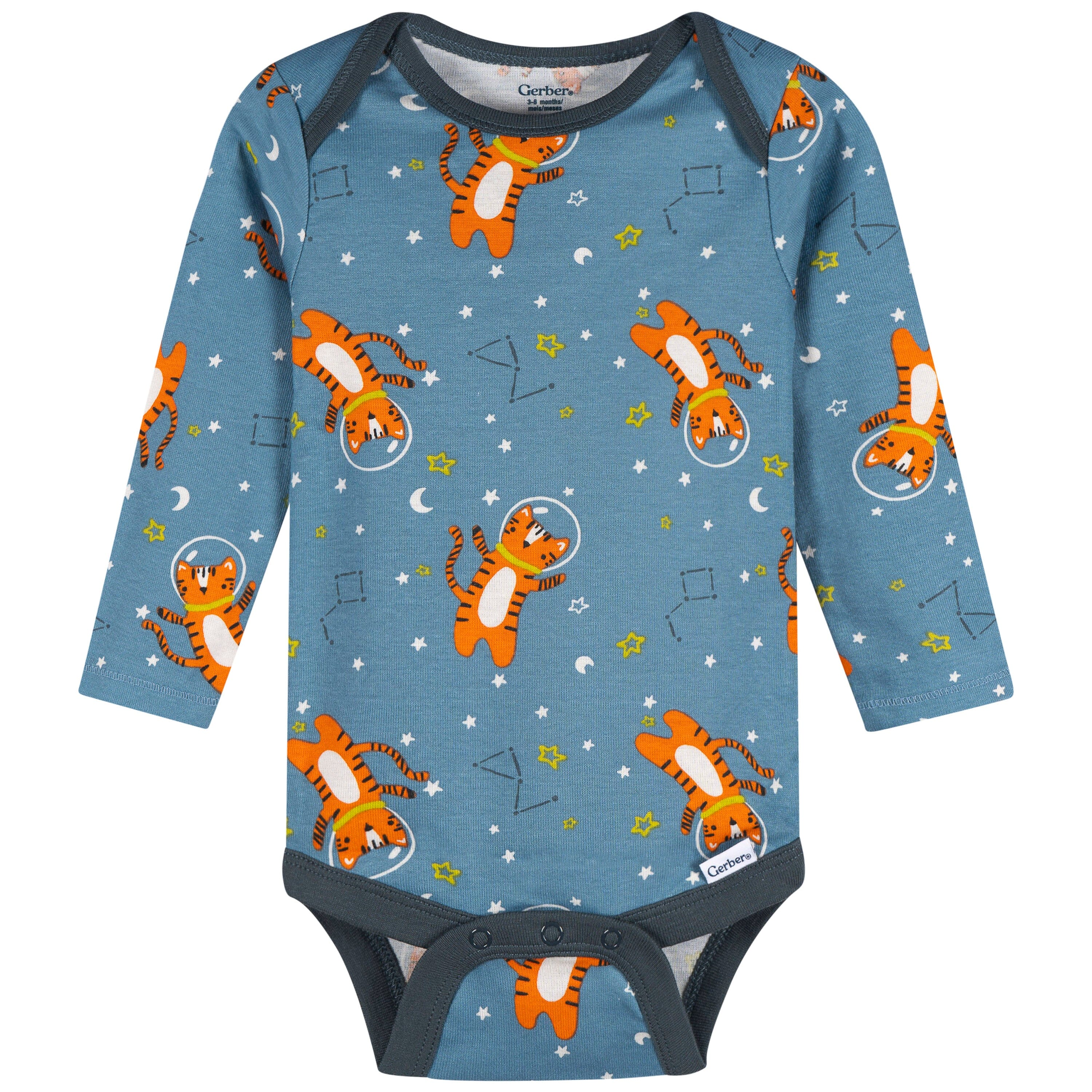 4-Pack Baby Boys Space Animals Long Sleeve Onesies® Bodysuits and Sleep 'N Play - Image 5