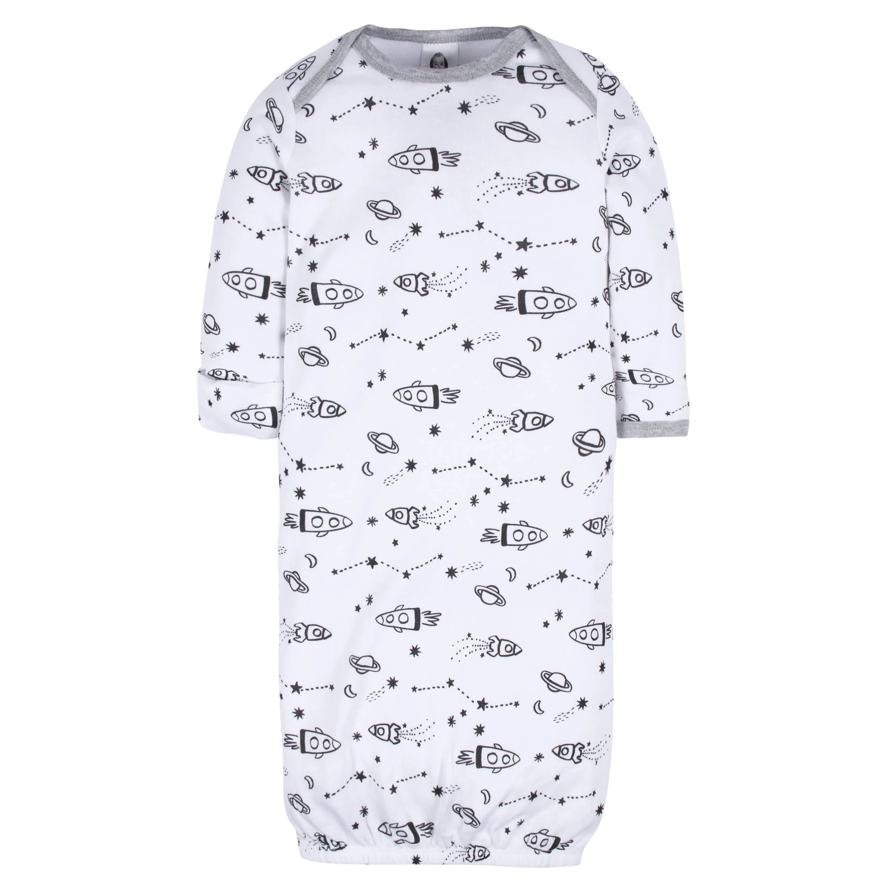 4-Pack Baby Boys Space Explorer Gowns - Image 6