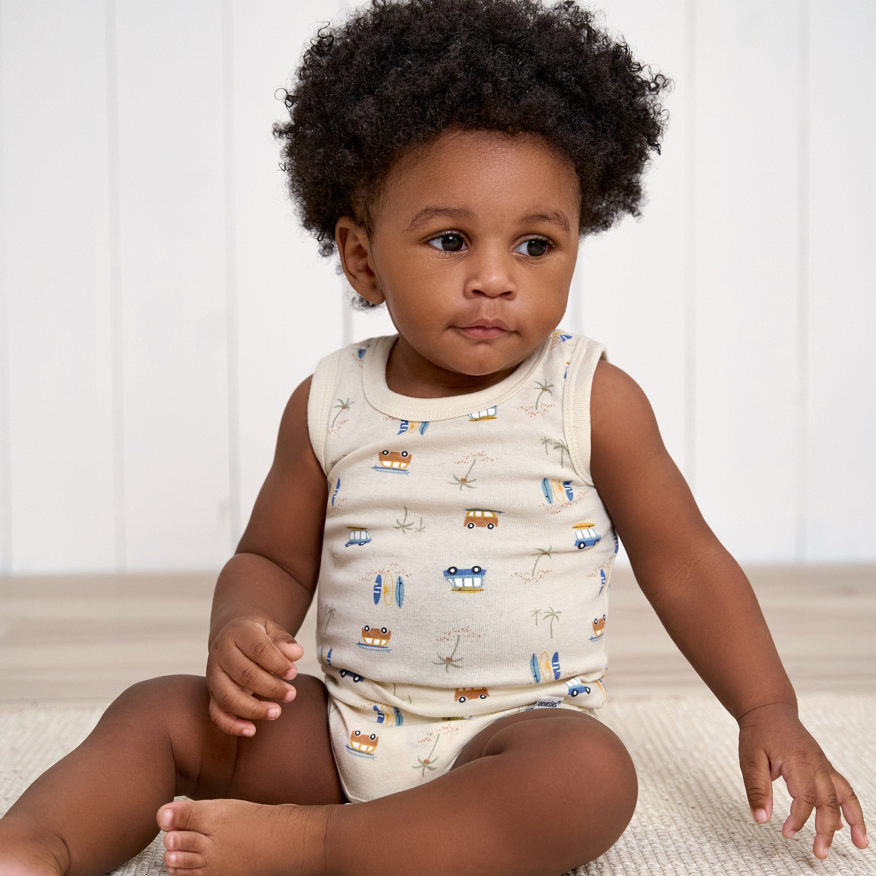 4-Pack Baby Boys Surfer Sleeveless Onesies® Bodysuits - Image 2
