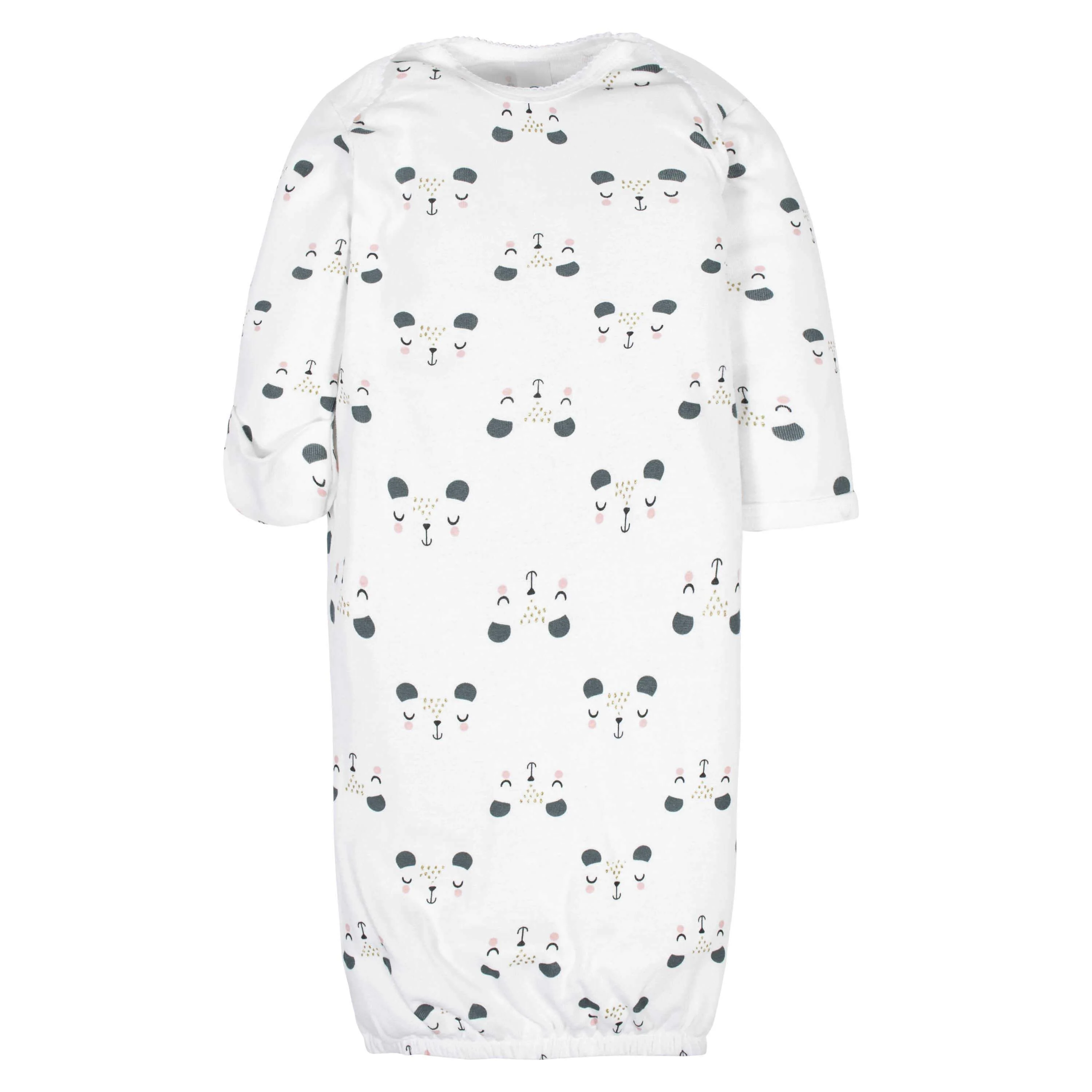 4-Pack Baby Girls Bear Gowns - Image 4
