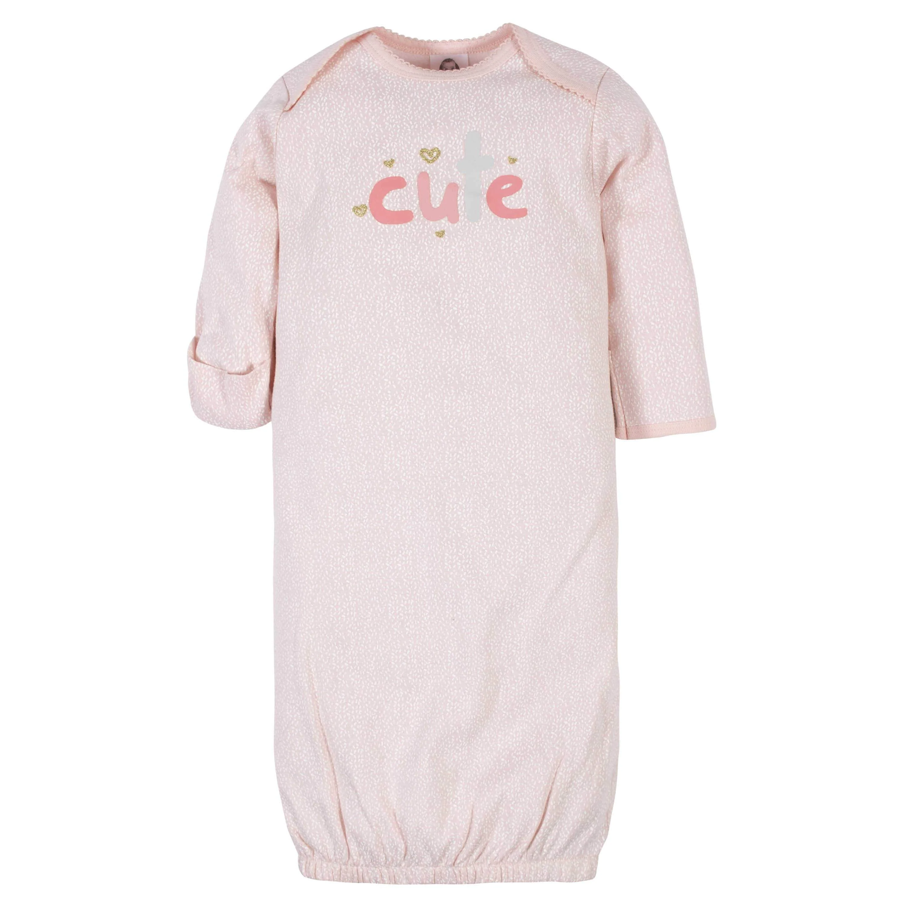 4-Pack Baby Girls Bear Gowns - Image 5