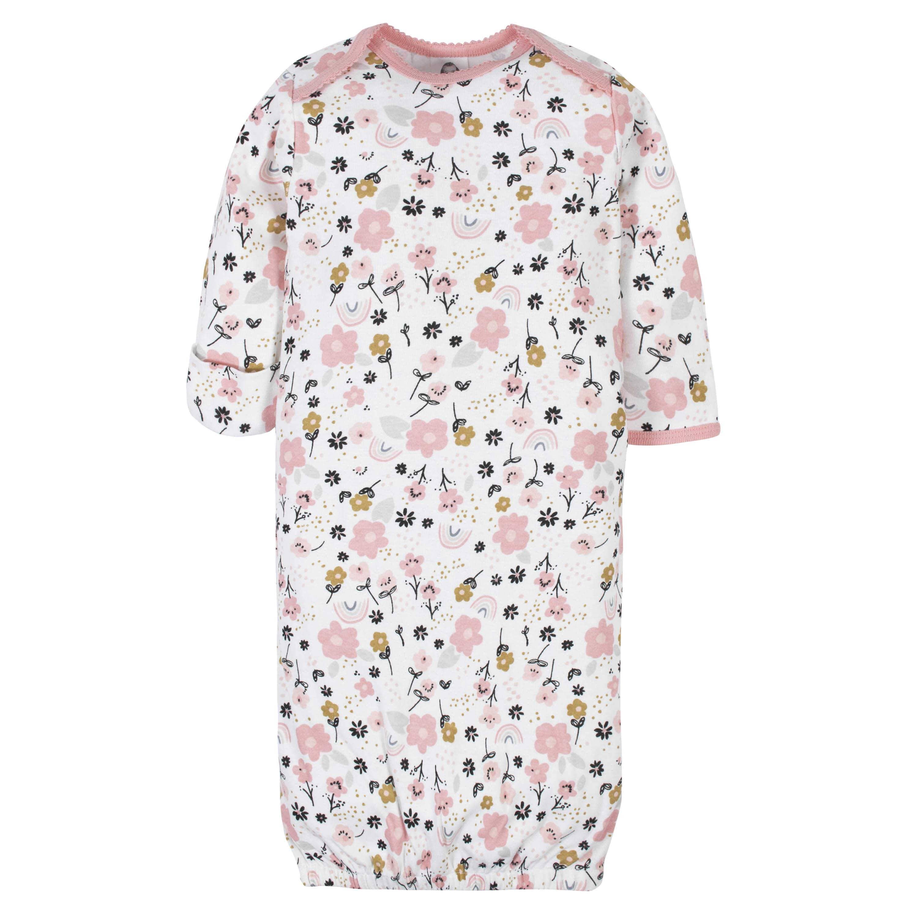 4-Pack Baby Girls Bear Gowns - Image 6