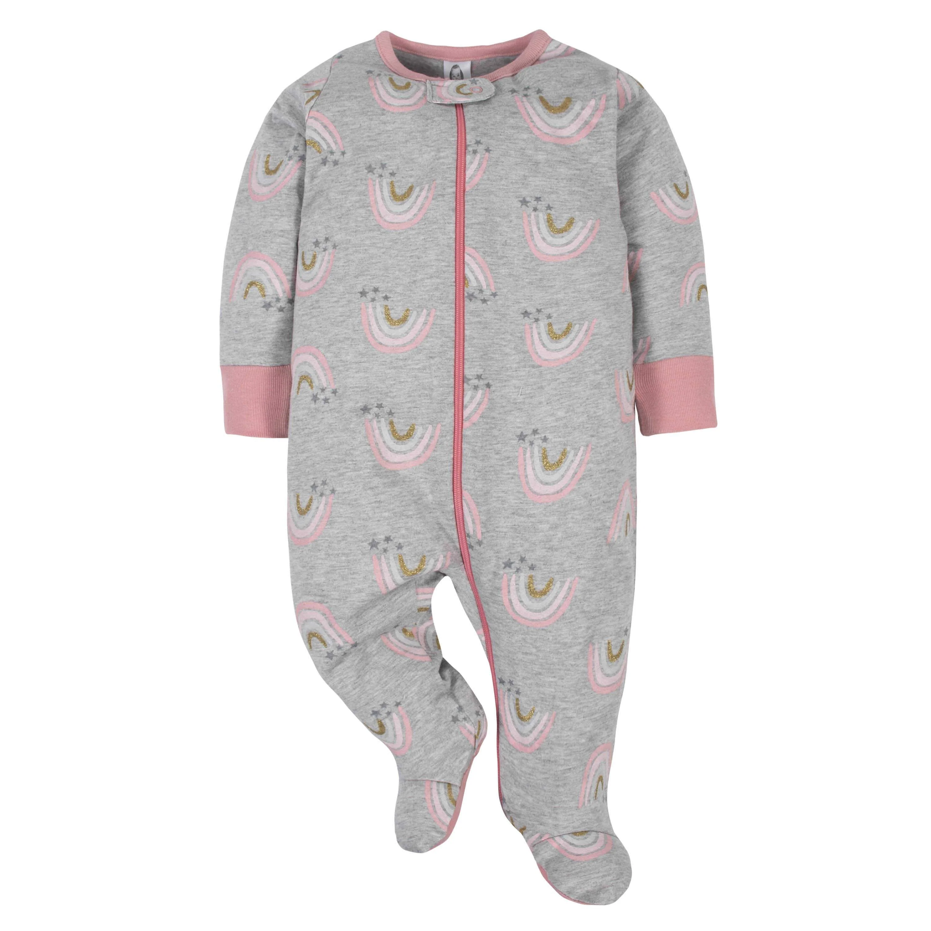 4-Pack Baby Girls Bear Sleep 'N Plays - Image 7