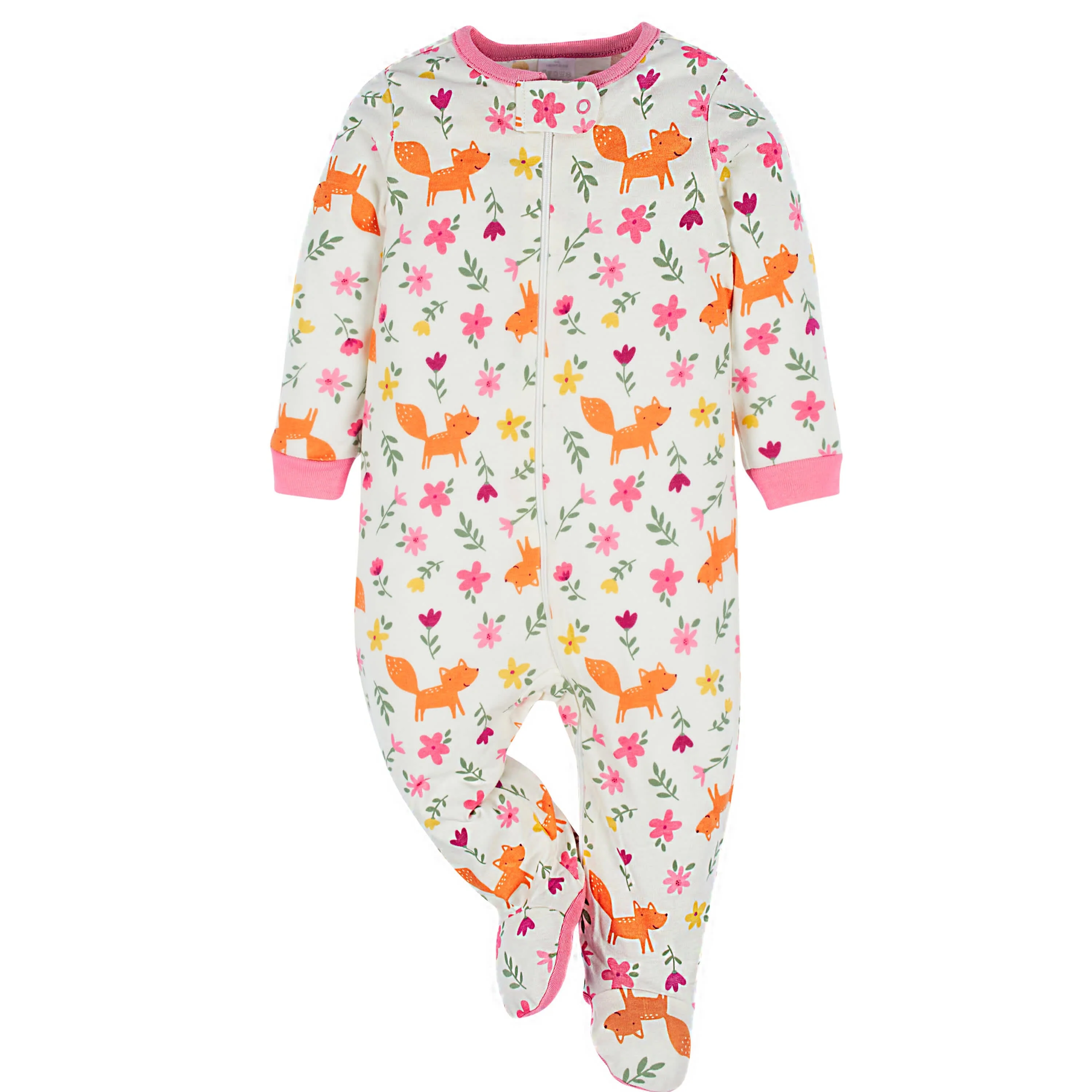 4-Pack Baby Girls Floral Fox Sleep 'N Plays - Image 4