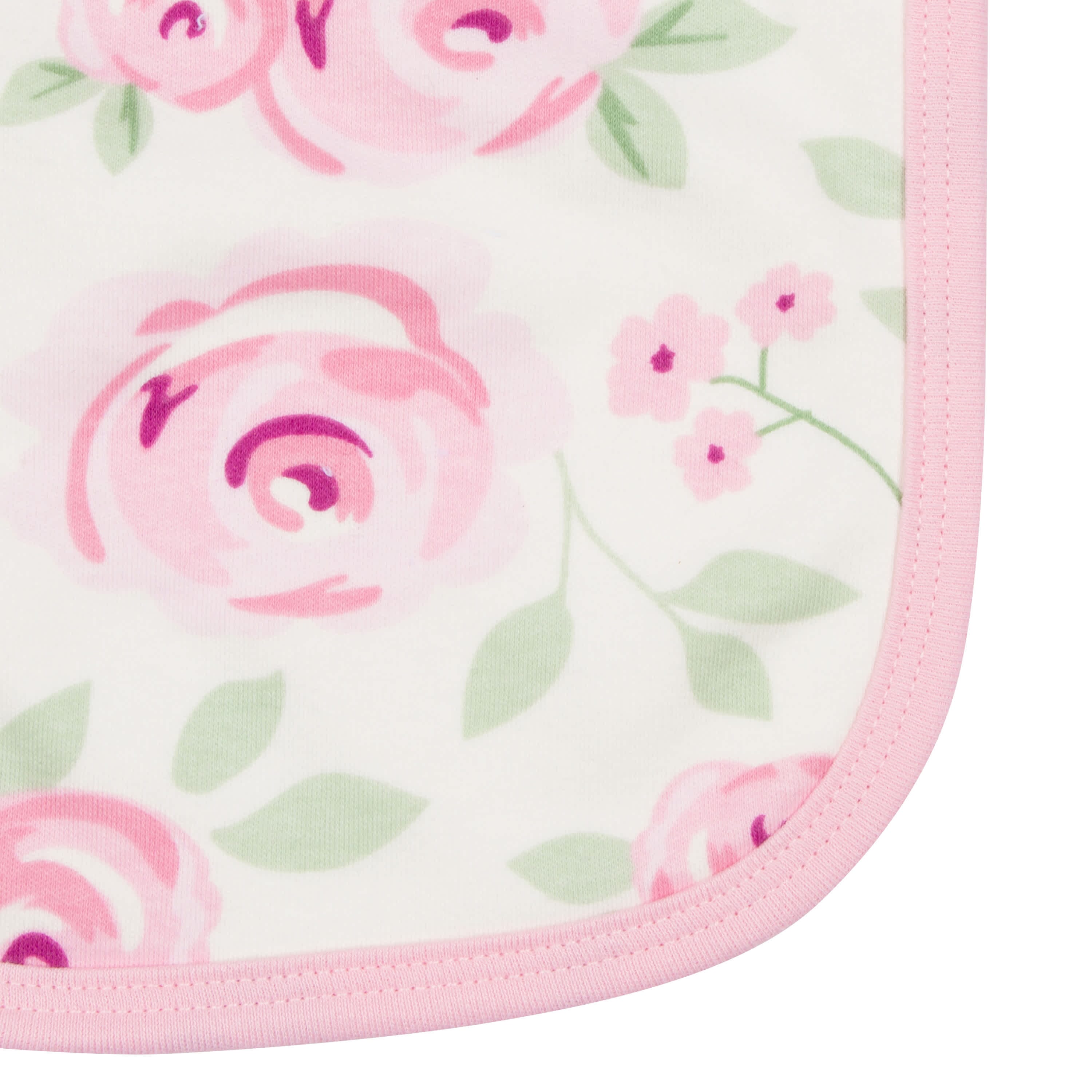 4-Pack Baby Girls Floral Terry Burpcloths - Image 2