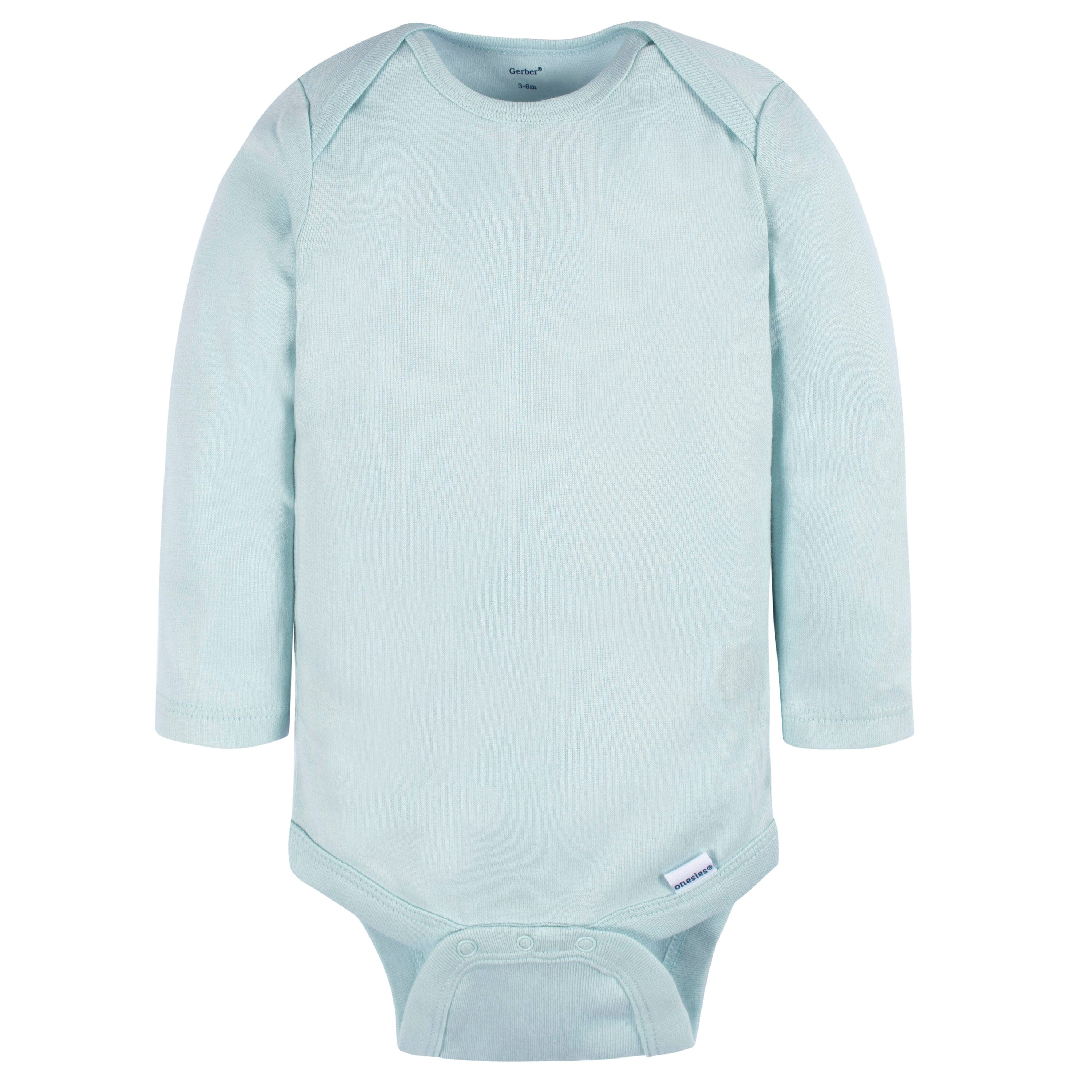 4-Pack Baby Neutral Blue/ Pink Long Sleeve Onesies® Bodysuits - Image 5