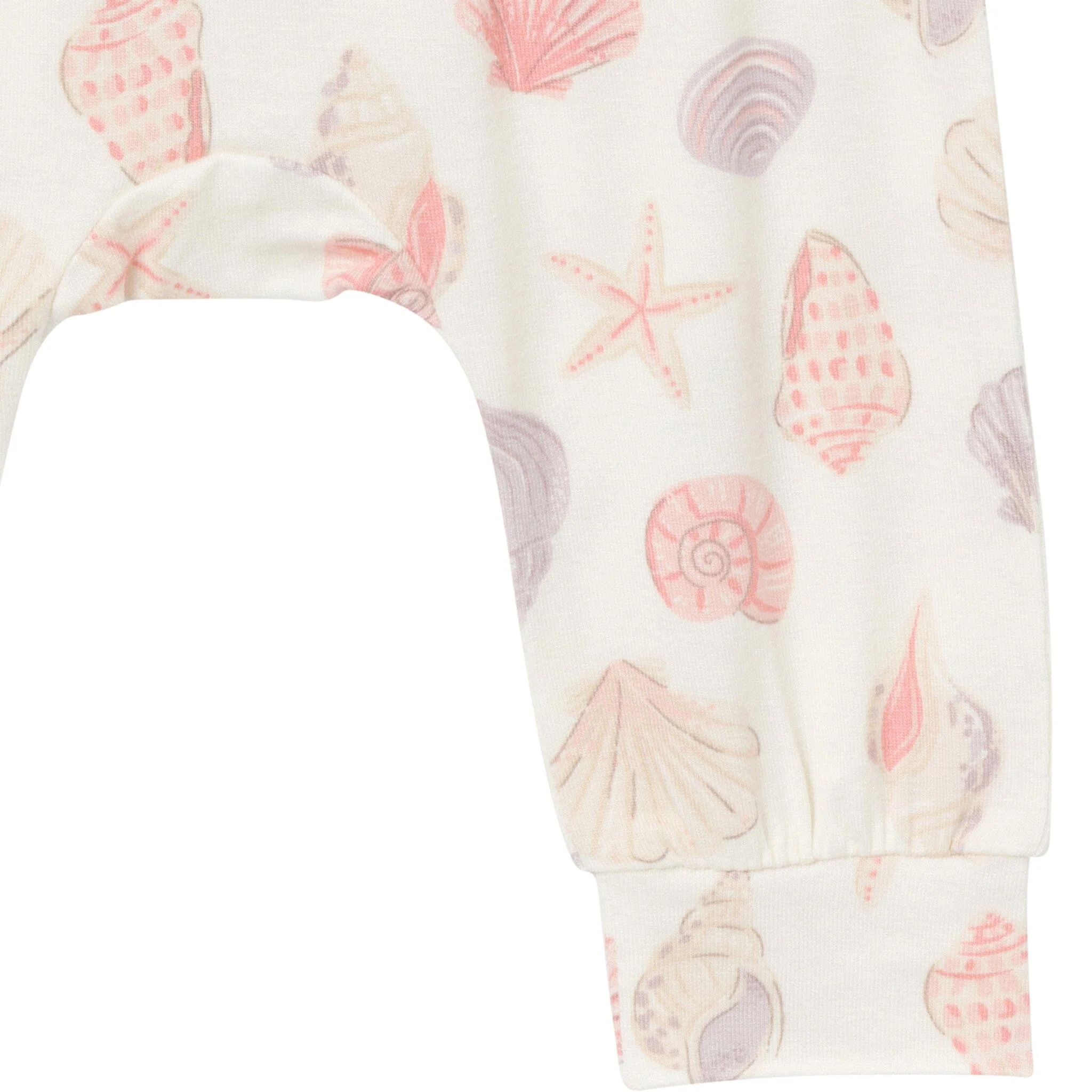 4-Piece Baby Girls Ivory Seashells Viscose Bodysuits and Pants Set - Image 9