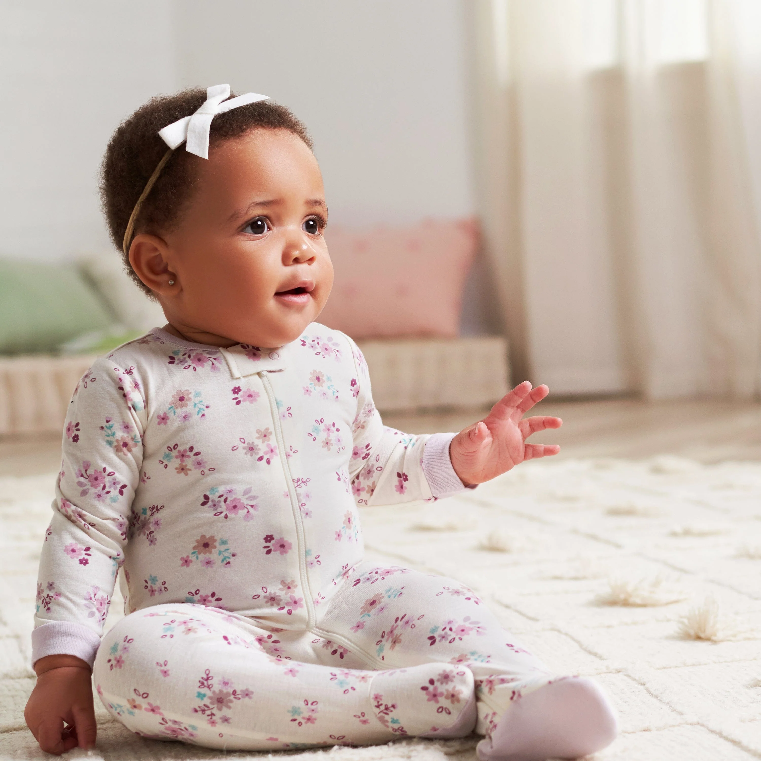 4-Pack Baby Girls Lavender Garden Sleep 'N Plays - Image 2