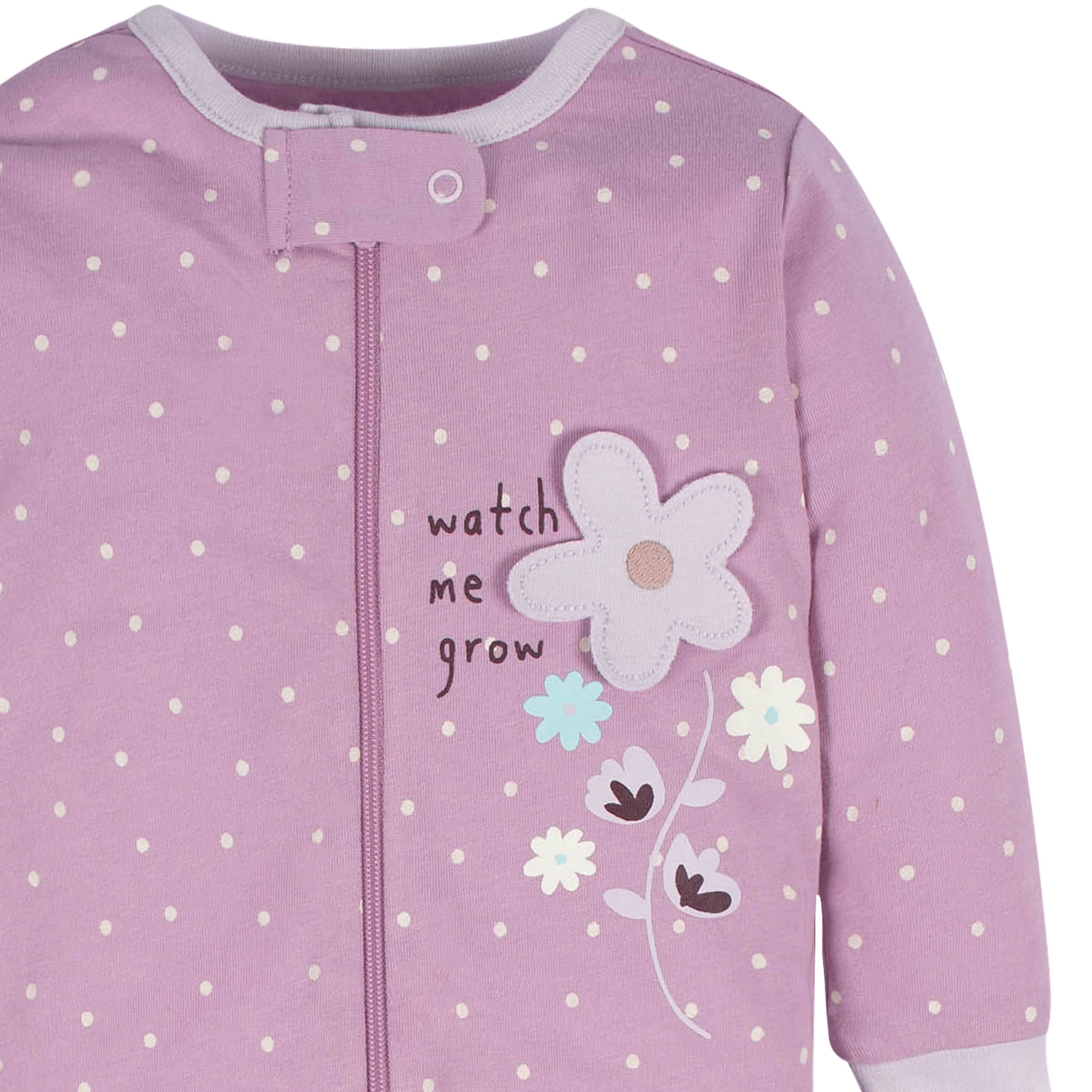 4-Pack Baby Girls Lavender Garden Sleep 'N Plays - Image 5