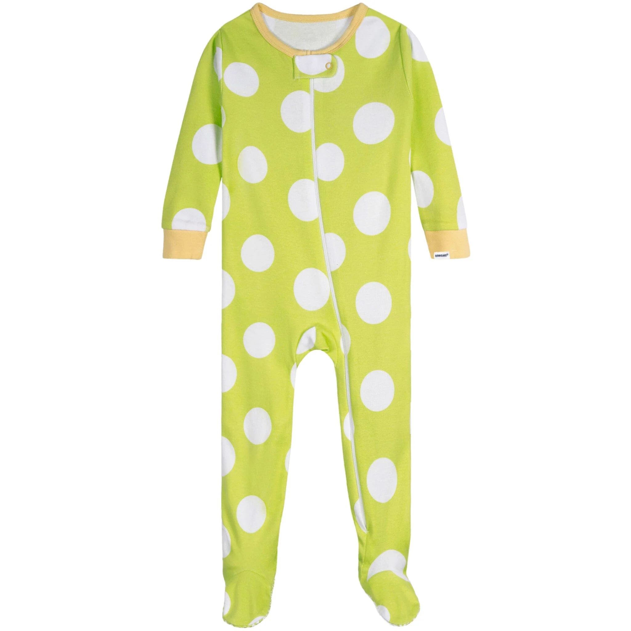4-Pack Baby Girls Lemons Snug Fit Footed Pajamas - Image 2