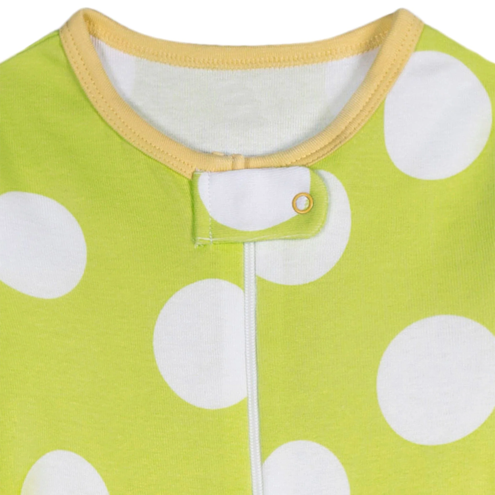 4-Pack Baby Girls Lemons Snug Fit Footed Pajamas - Image 3