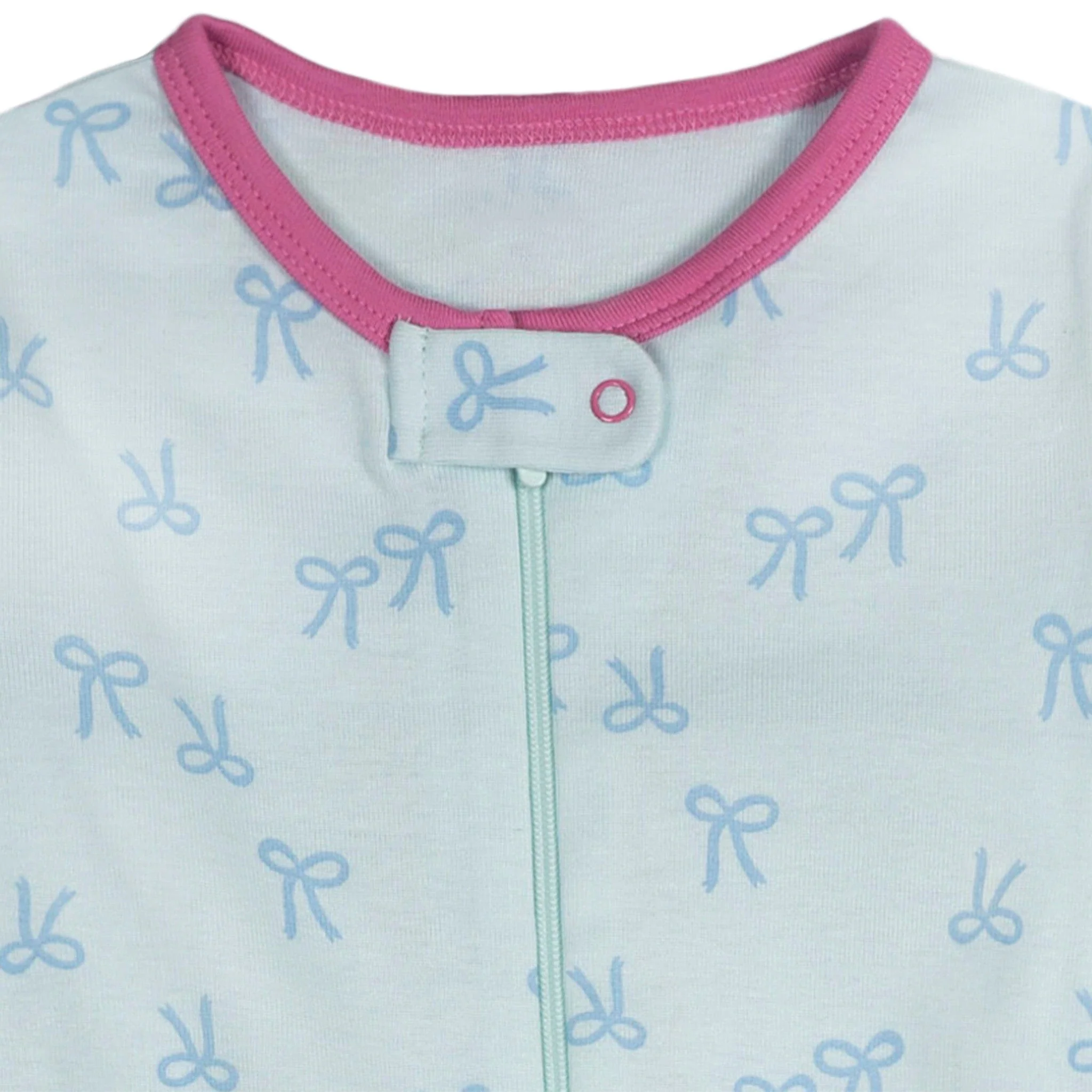 4-Pack Baby Girls Pears Snug Fit Footed Pajamas - Image 3