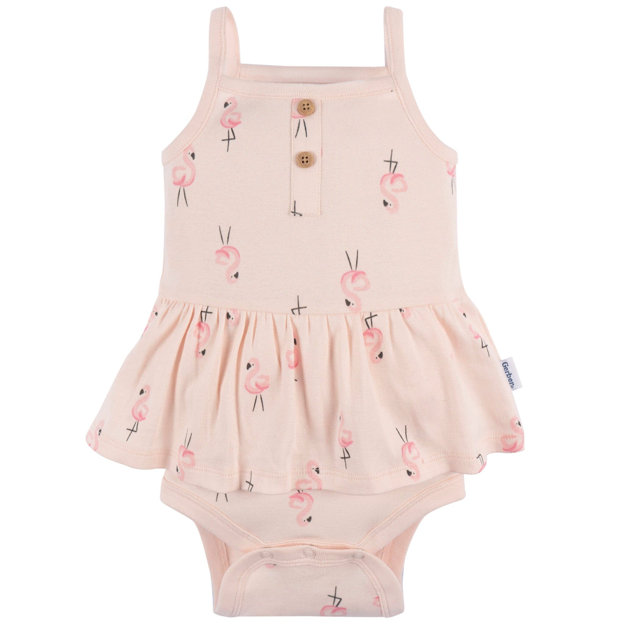 4-Pack Baby Girls Pink Flamingo Sleeveless Onesies® Bodysuits - Image 5