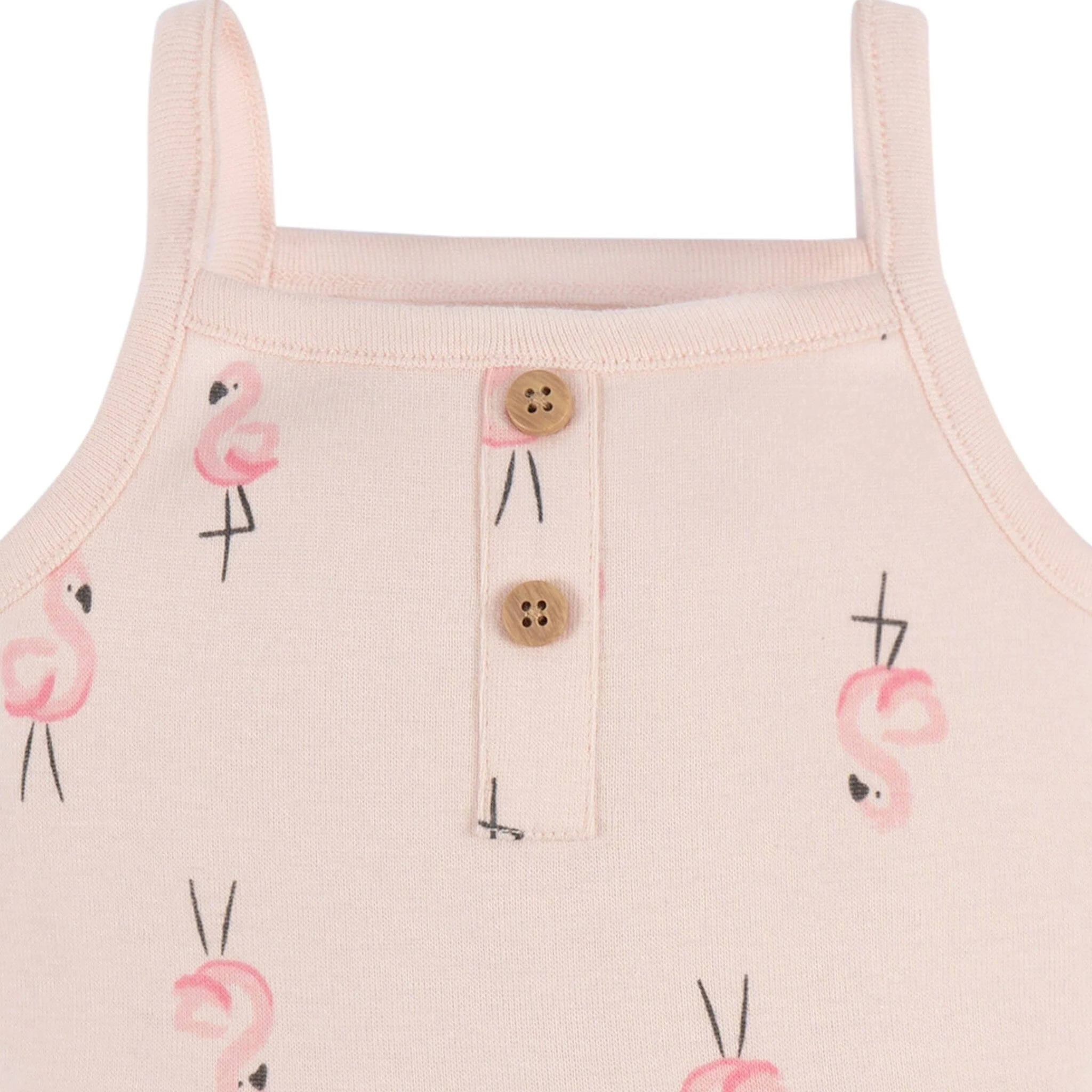 4-Pack Baby Girls Pink Flamingo Sleeveless Onesies® Bodysuits - Image 6