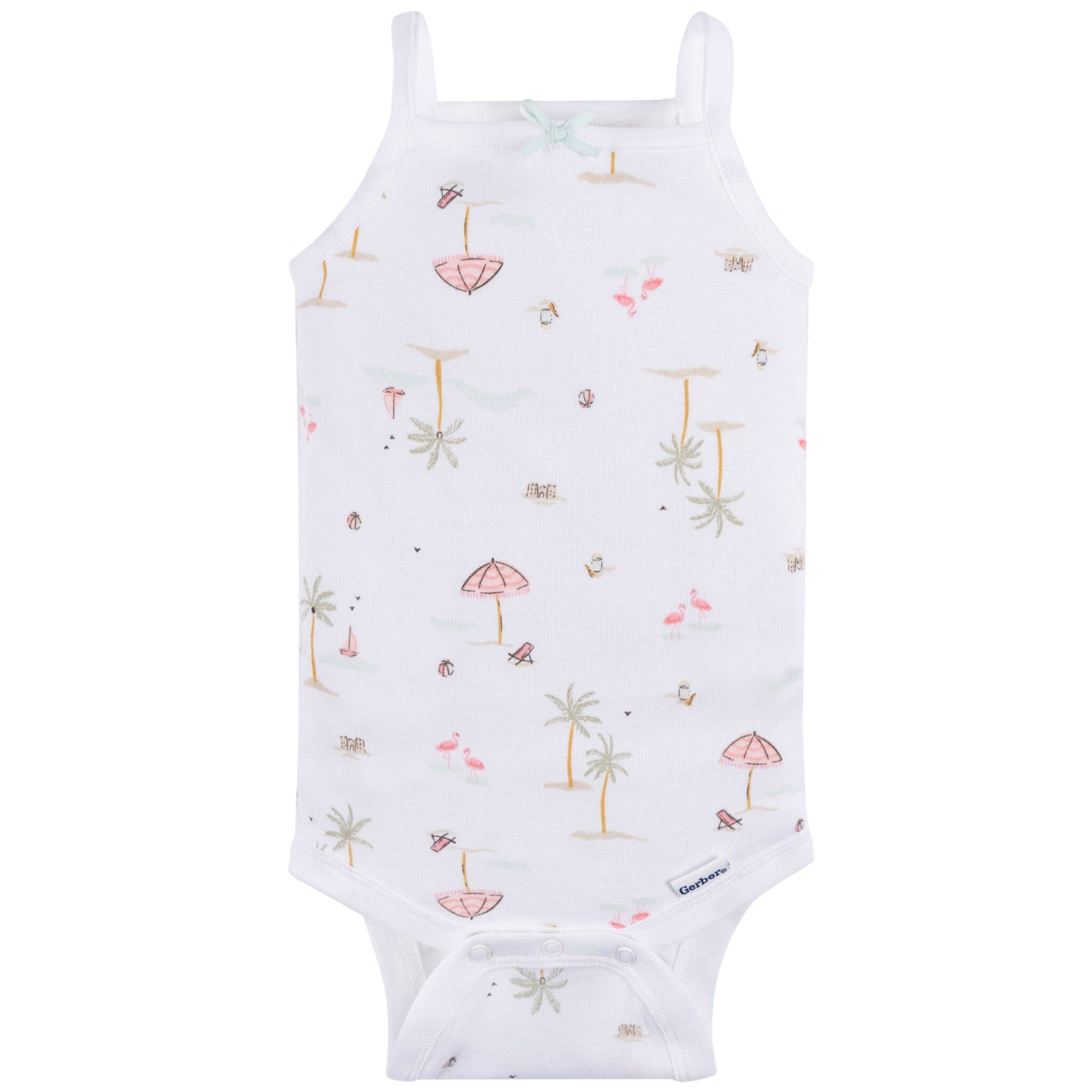 4-Pack Baby Girls Pink Flamingo Sleeveless Onesies® Bodysuits - Image 7