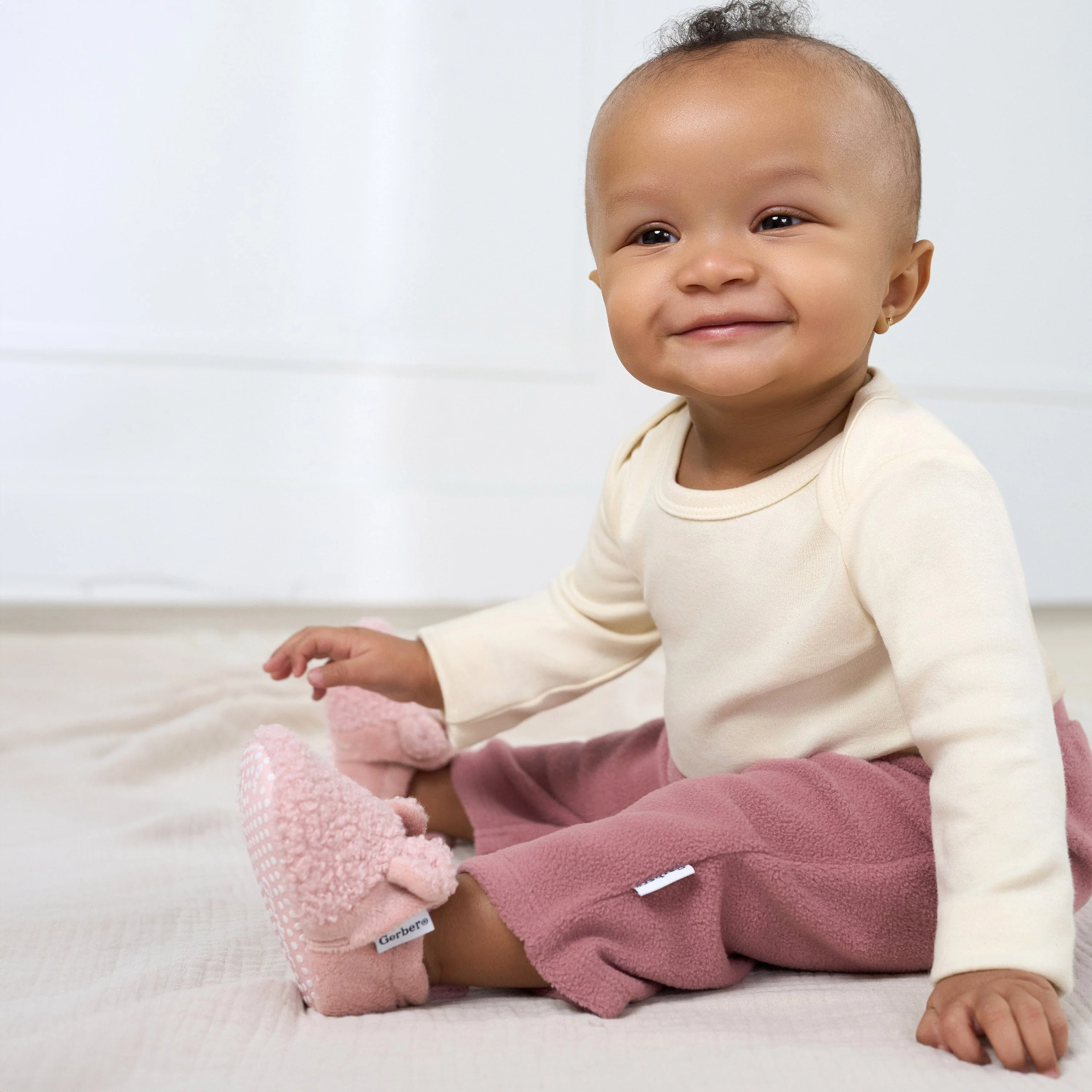 4-Pack Baby Girls Pink Fleece Pants - Image 2