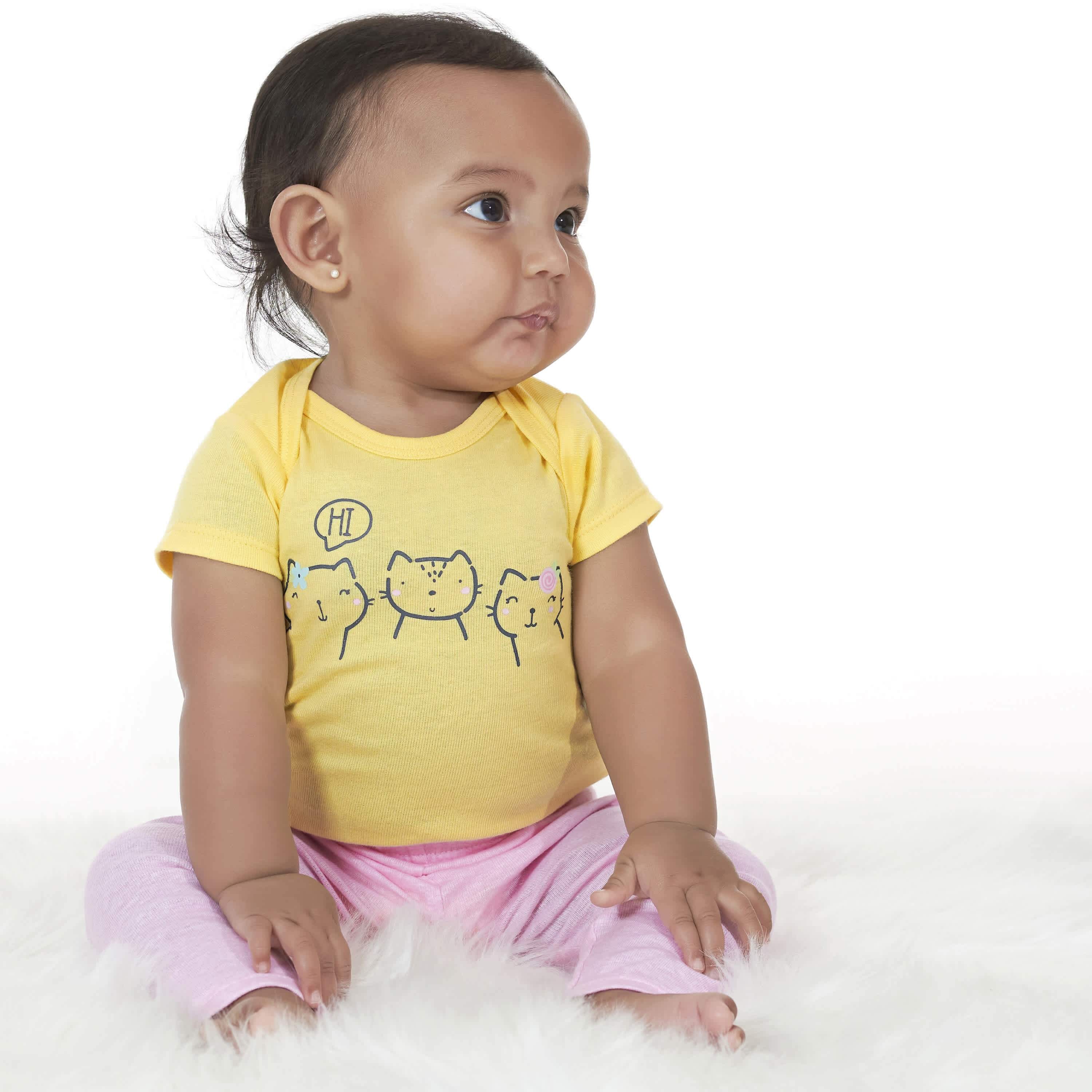 4-Pack Baby Girls Pink Stripes Pants - Image 3