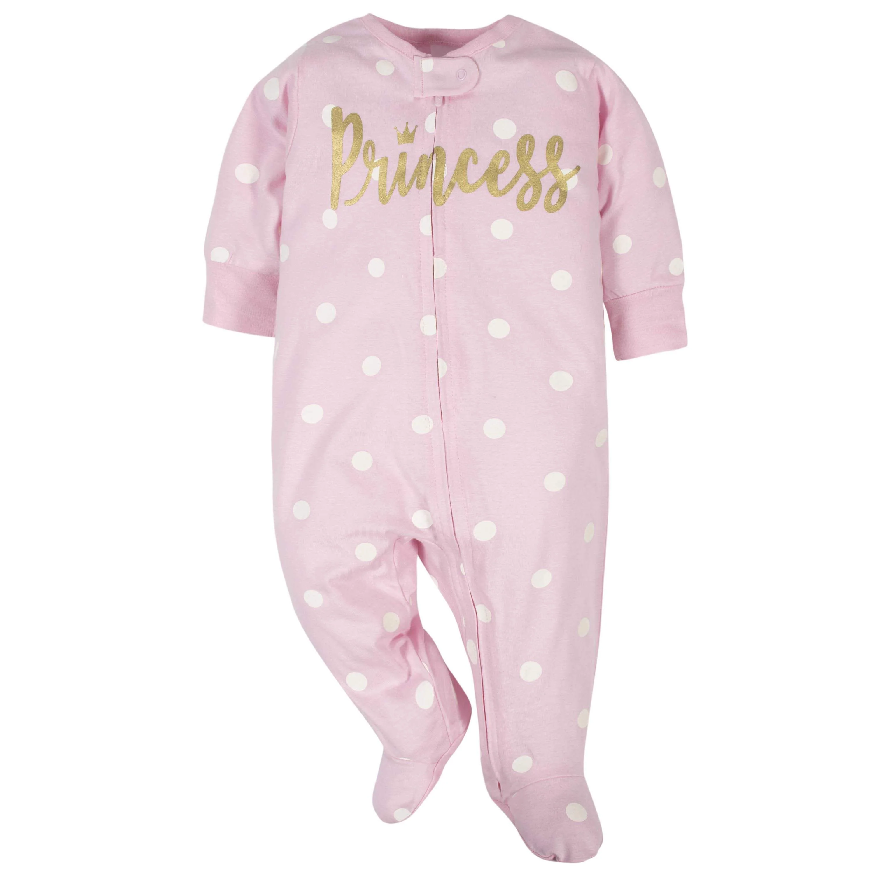 GerberĀ® 4-Pack Baby Girls Princess & Bear Sleep 'N Play Bundle - Image 2