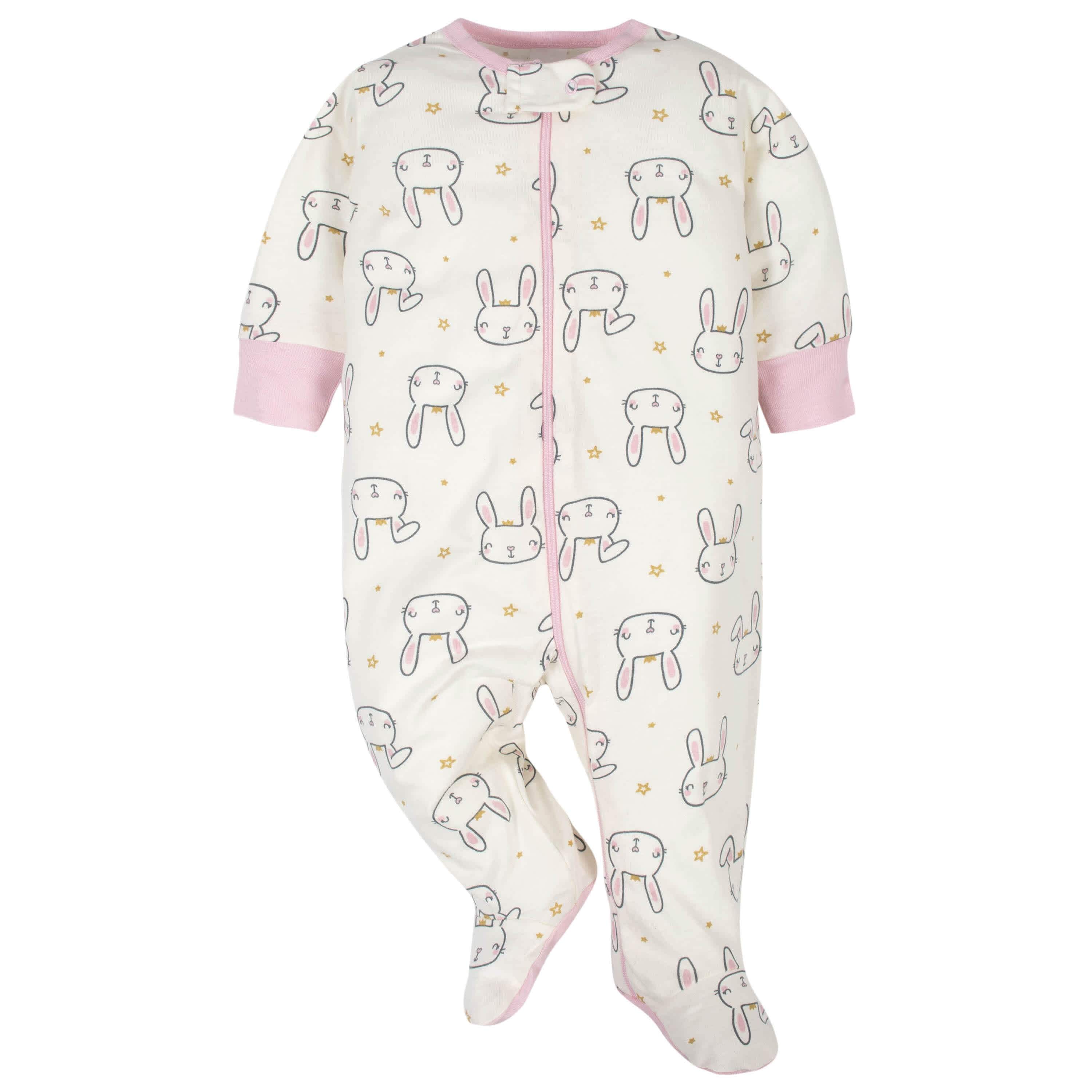GerberĀ® 4-Pack Baby Girls Princess & Bear Sleep 'N Play Bundle - Image 3