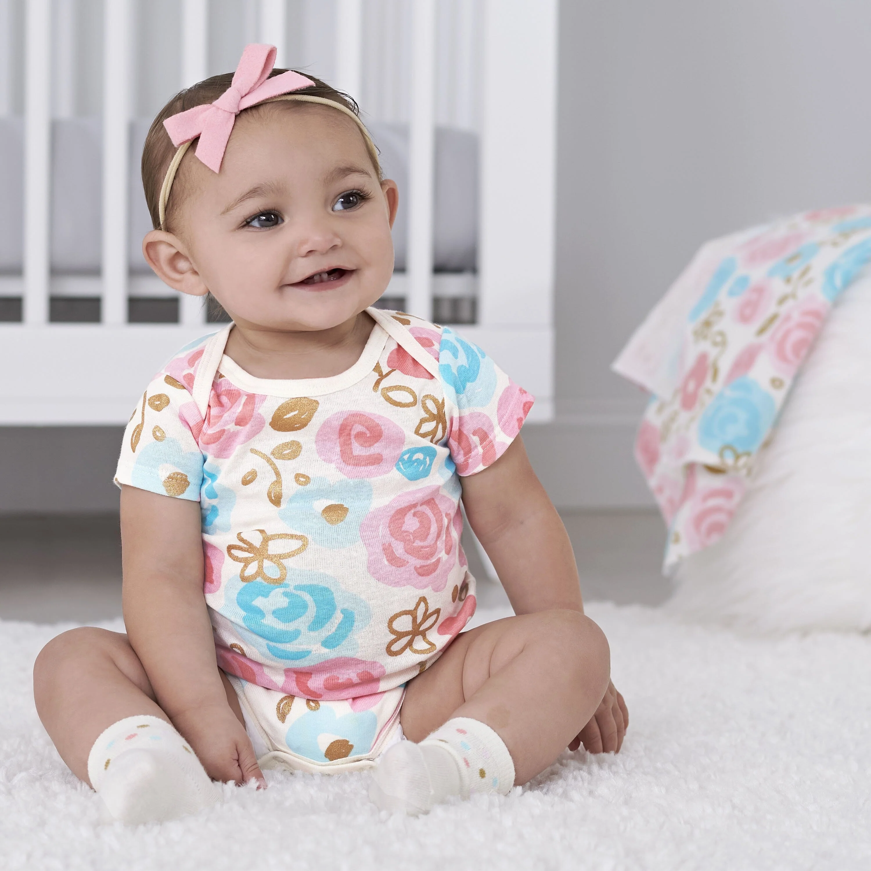 4-Pack Baby Girls Princess Short Sleeve Onesies® Bodysuits - Image 2