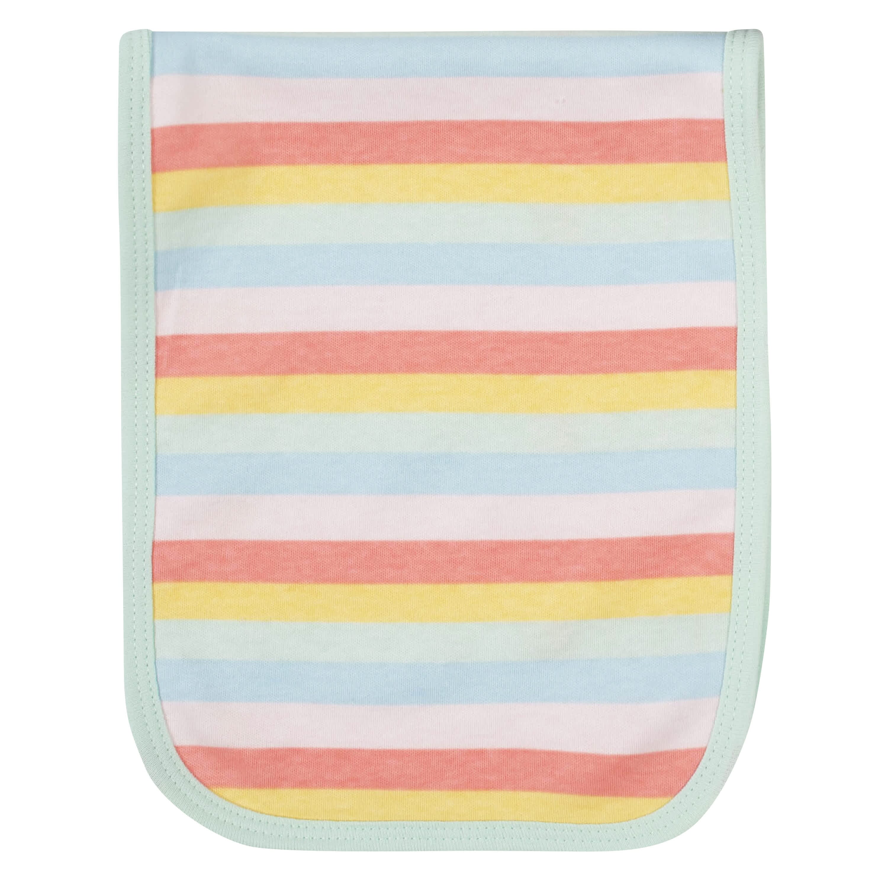 4-Pack Baby Girls Rainbow Terry Burp Cloths - Image 3