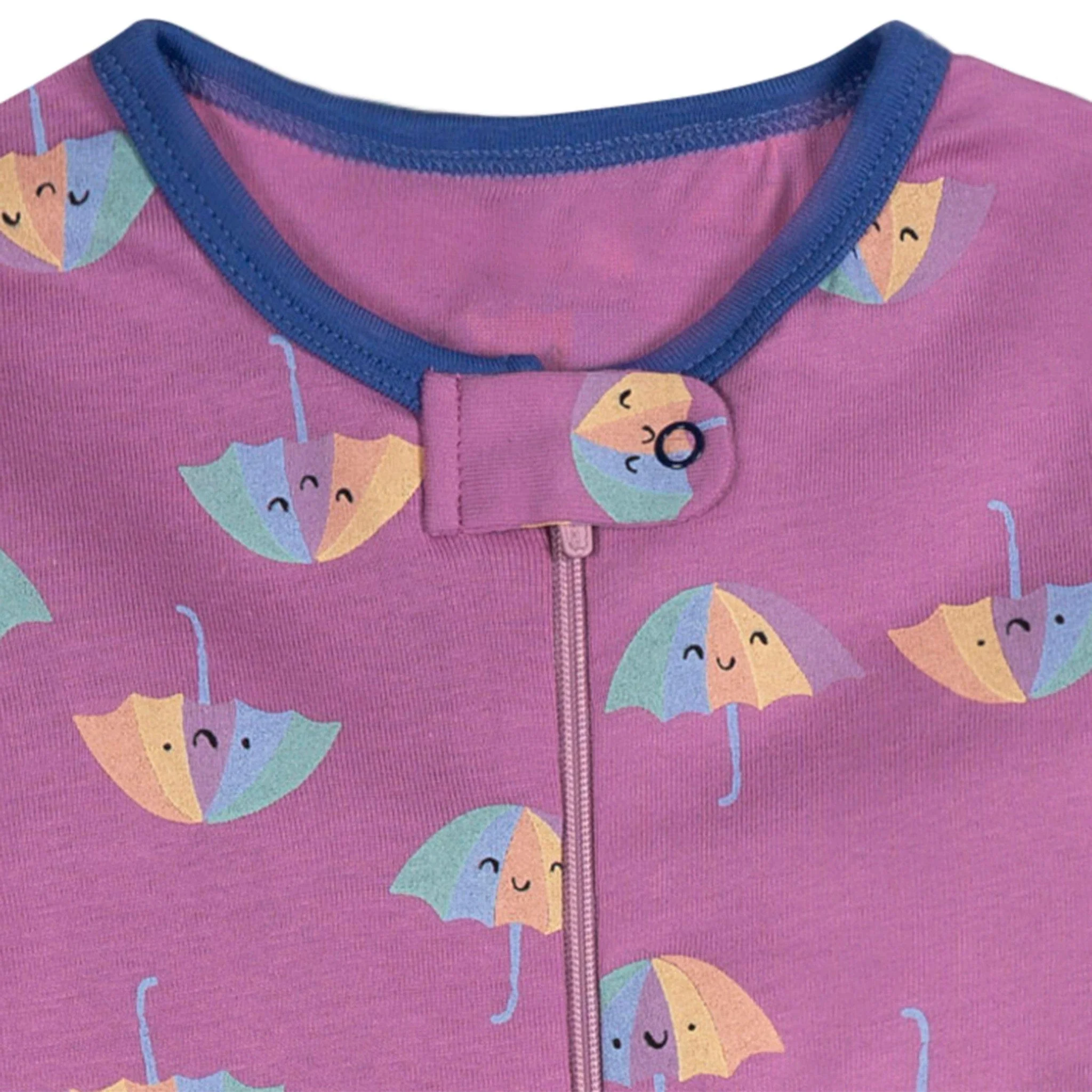 4-Pack Baby Girls Rainy Day Snug Fit Footed Pajamas - Image 11