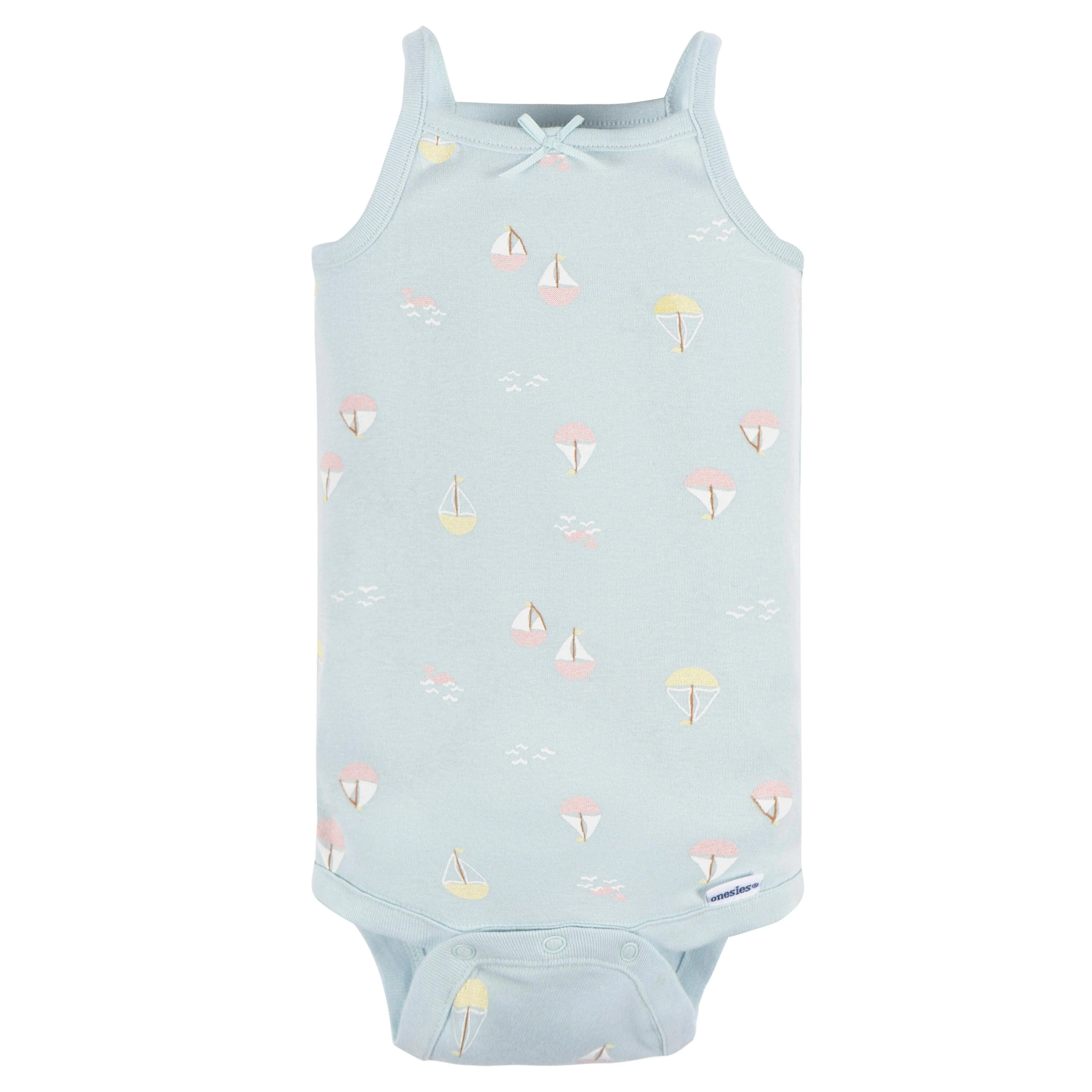 4-Pack Baby Girls Seaside Sleeveless Onesies® Bodysuits - Image 4