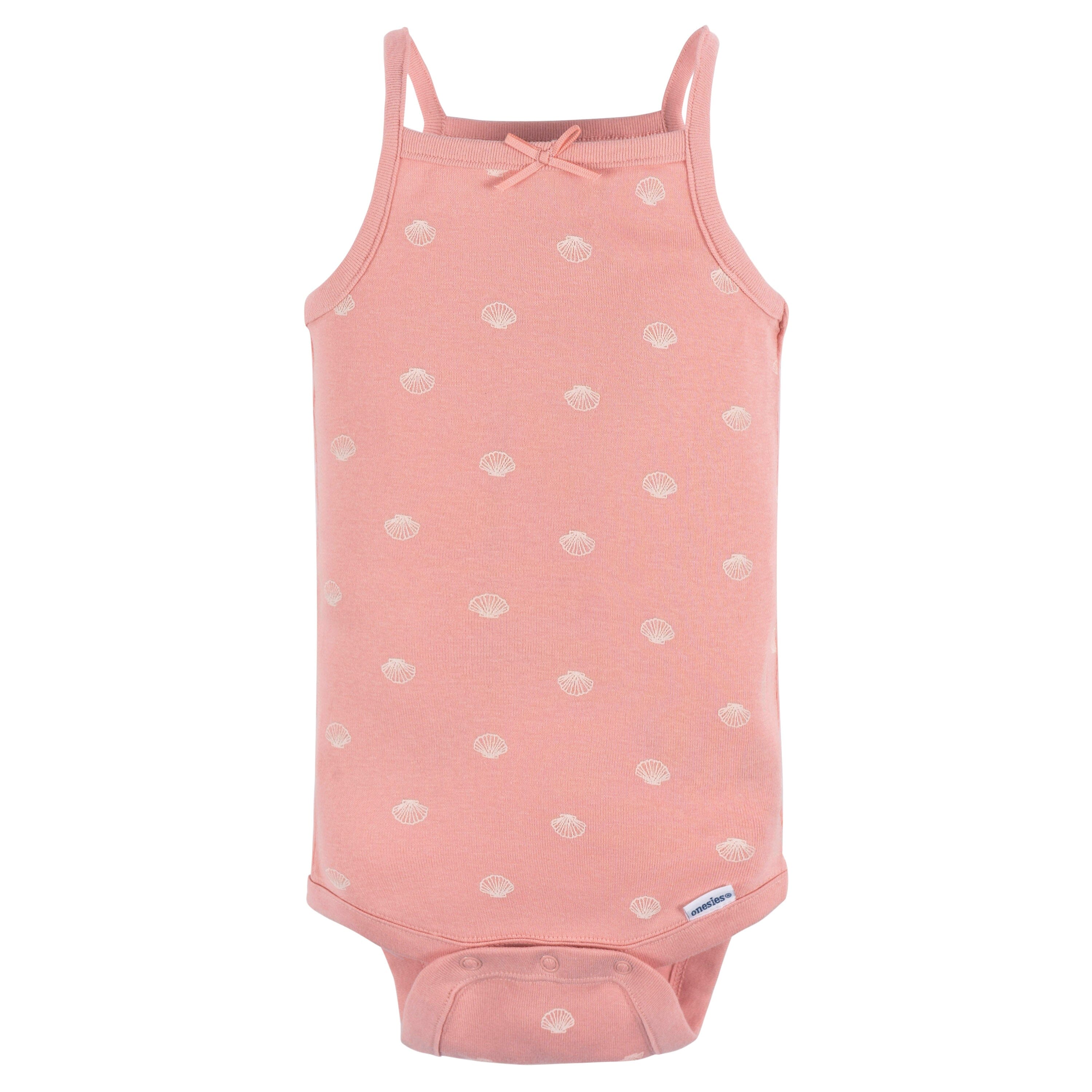 4-Pack Baby Girls Starfish Sleeveless Onesies® Bodysuits - Image 5
