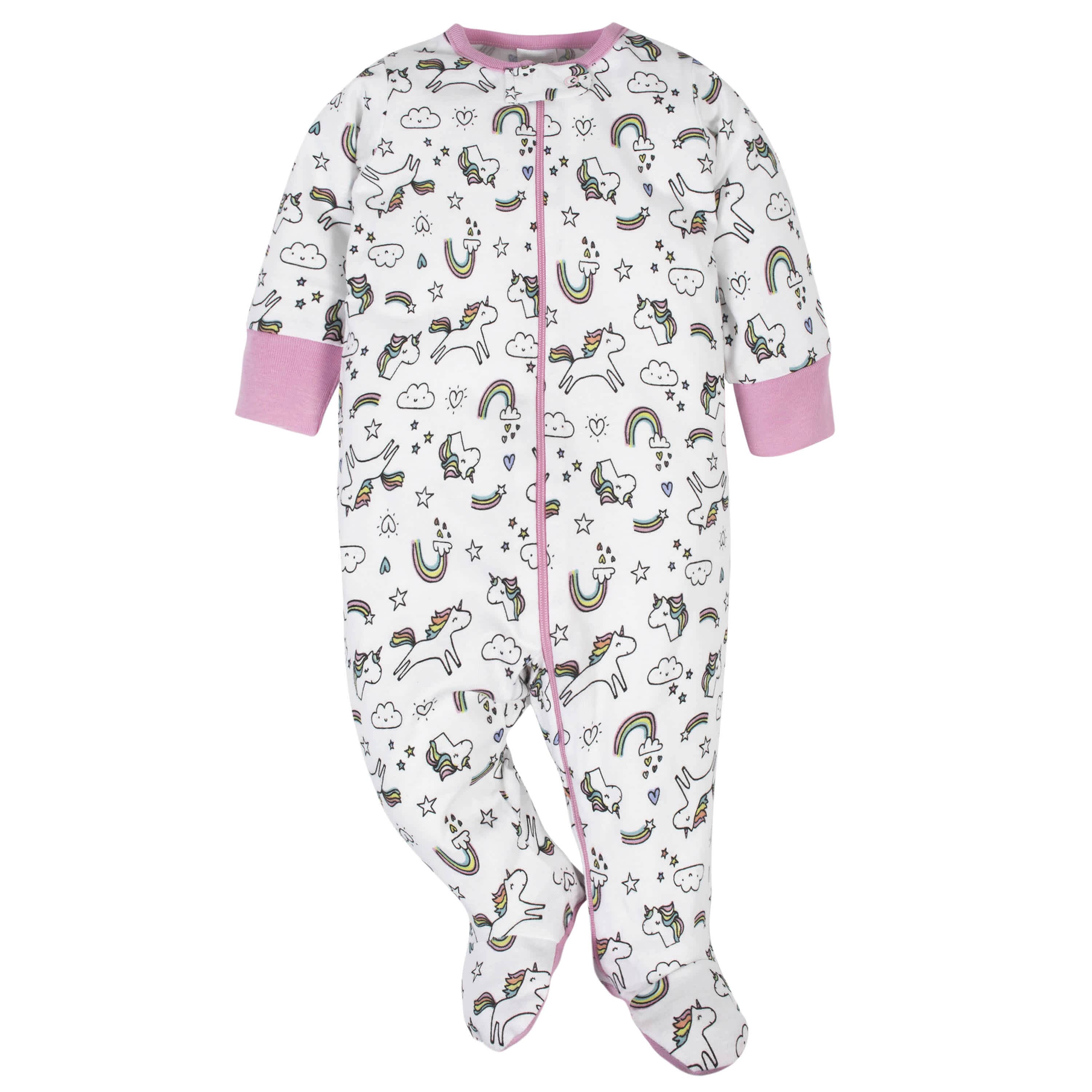 4-Pack Baby Girls Unicorns Sleep 'N Plays - Image 5