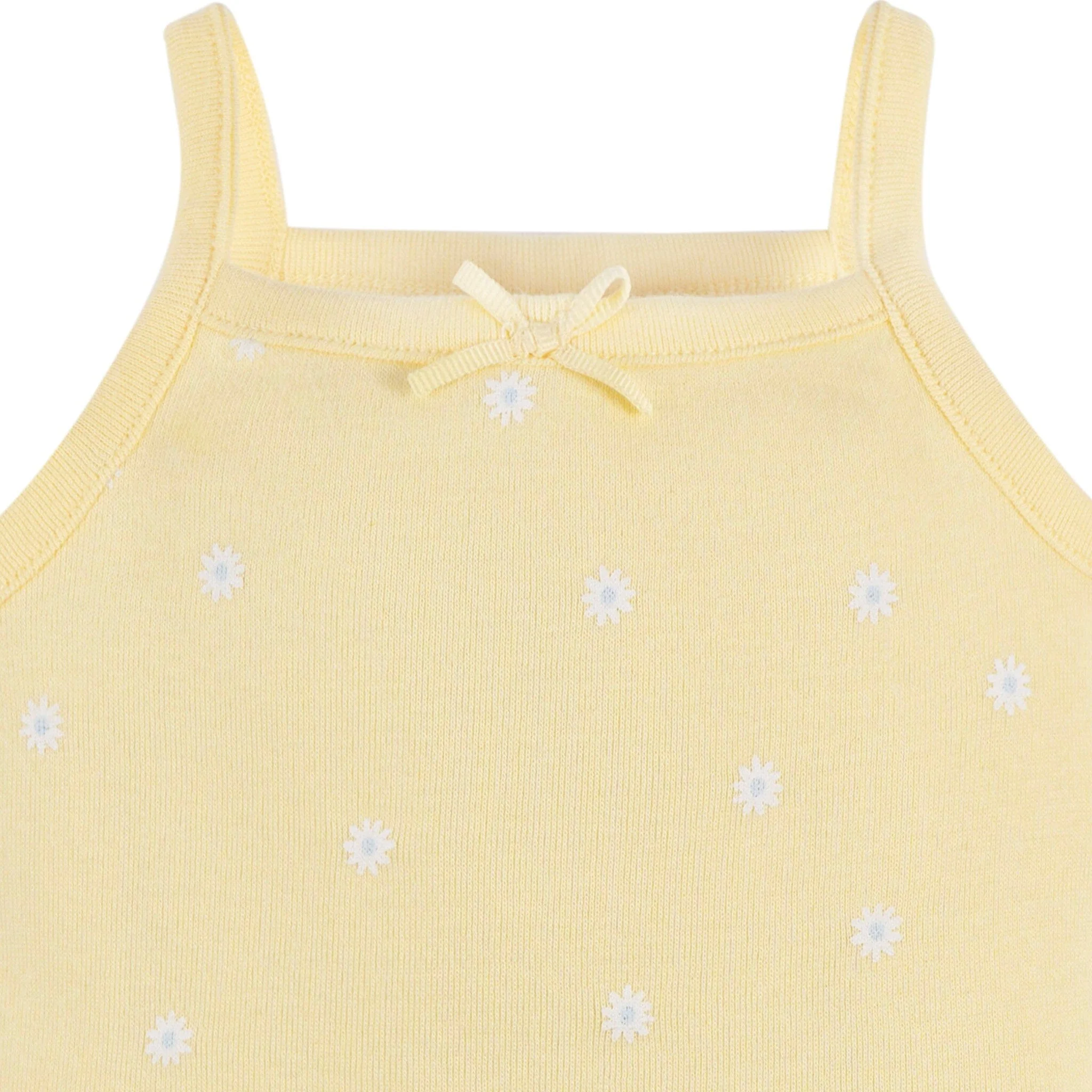 4-Pack Baby Girls White Floral Sleeveless Onesies® Bodysuits - Image 10