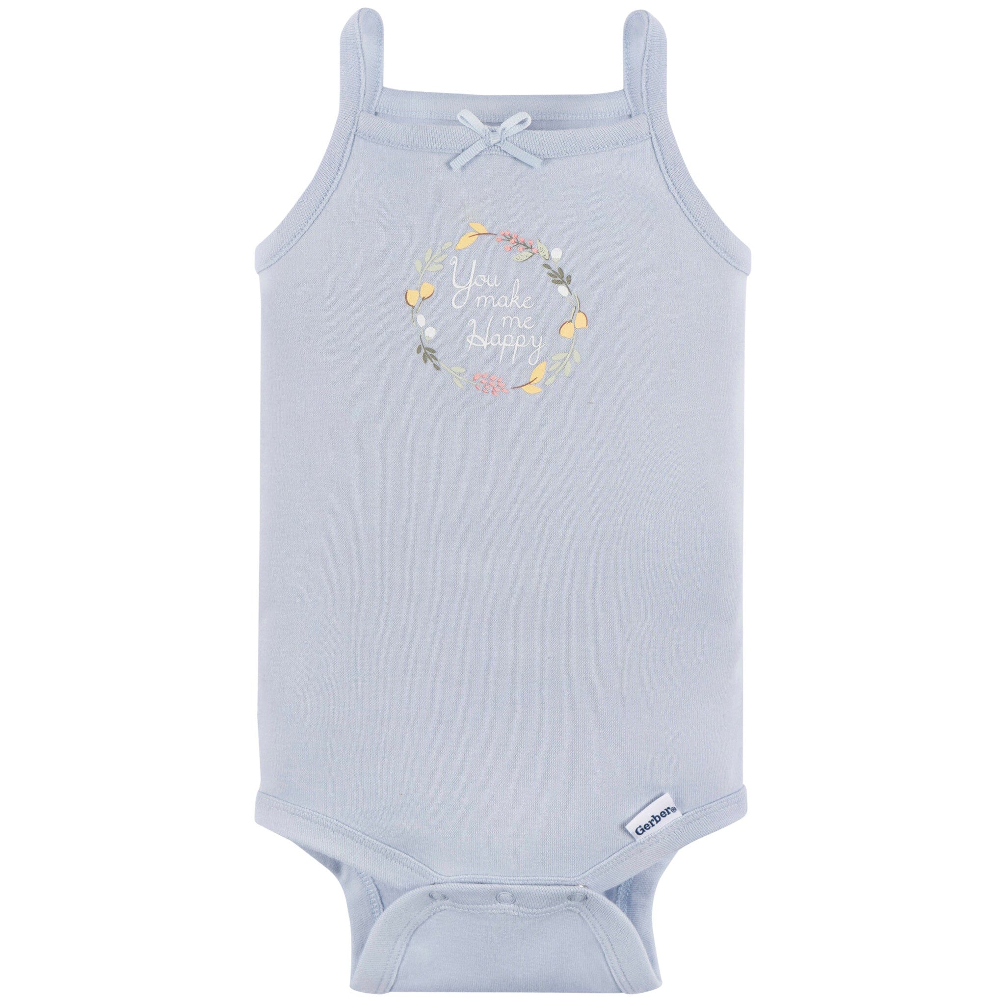 4-Pack Baby Girls White Floral Sleeveless Onesies® Bodysuits - Image 11