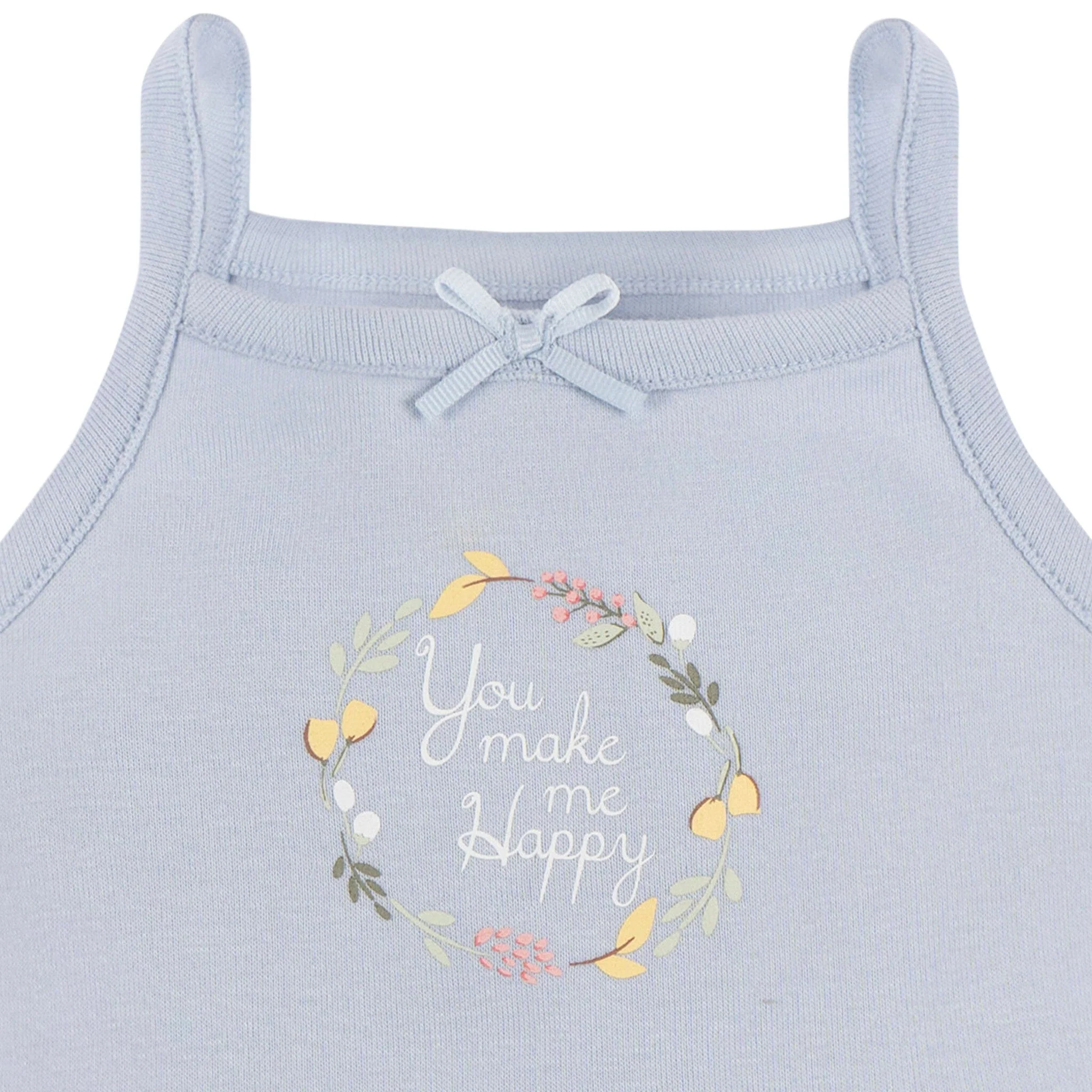 4-Pack Baby Girls White Floral Sleeveless Onesies® Bodysuits - Image 12