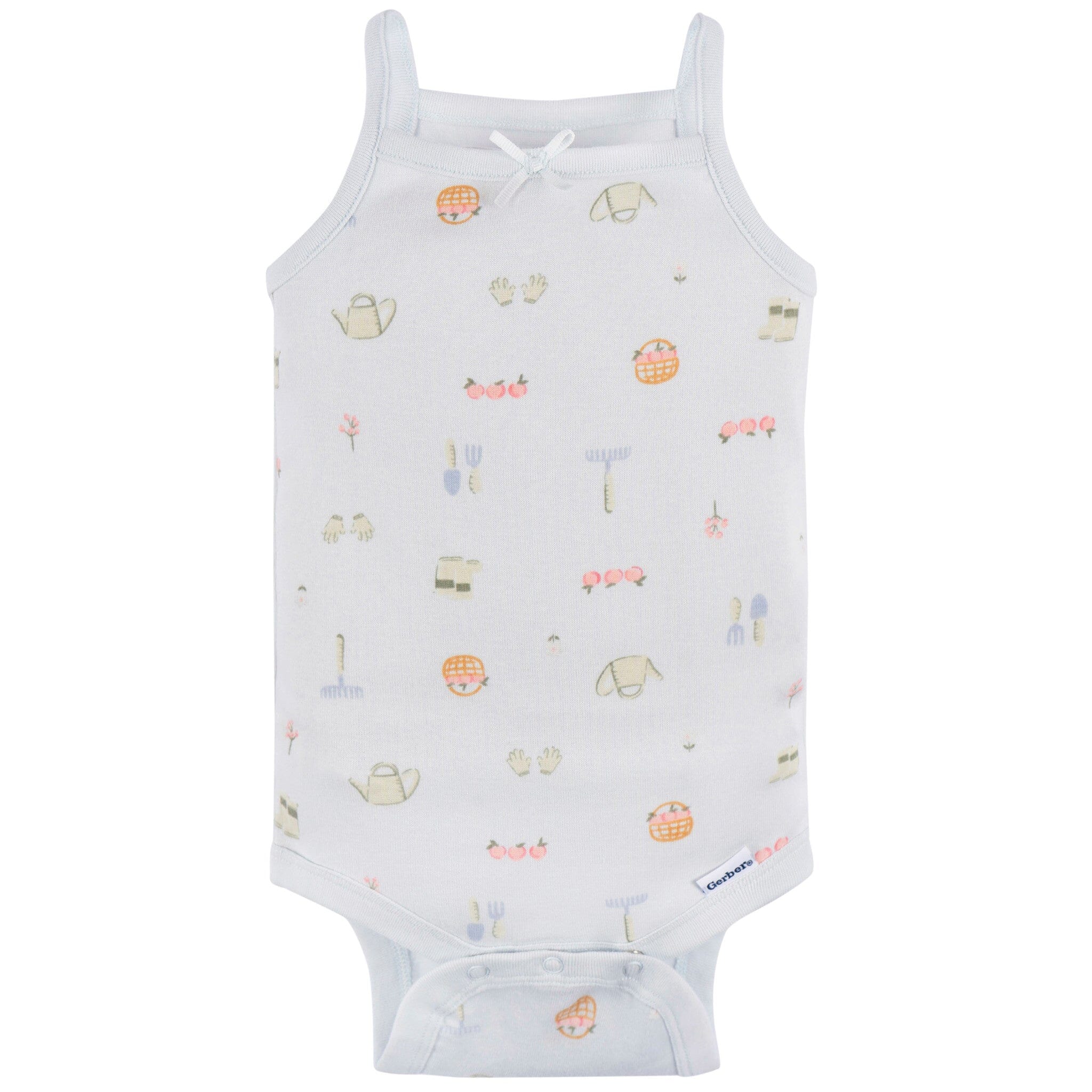 4-Pack Baby Girls White Floral Sleeveless Onesies® Bodysuits - Image 7