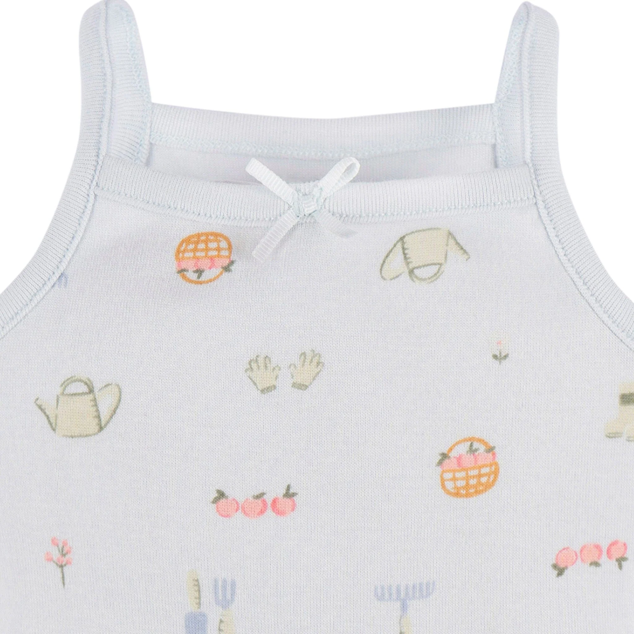 4-Pack Baby Girls White Floral Sleeveless Onesies® Bodysuits - Image 8
