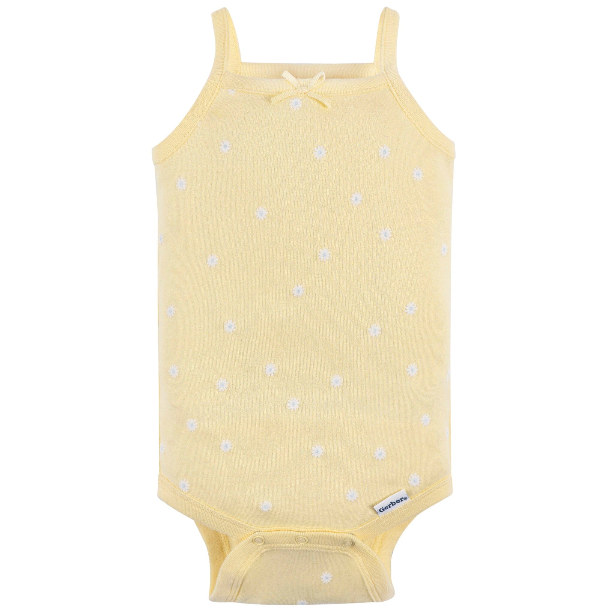 4-Pack Baby Girls White Floral Sleeveless Onesies® Bodysuits - Image 9