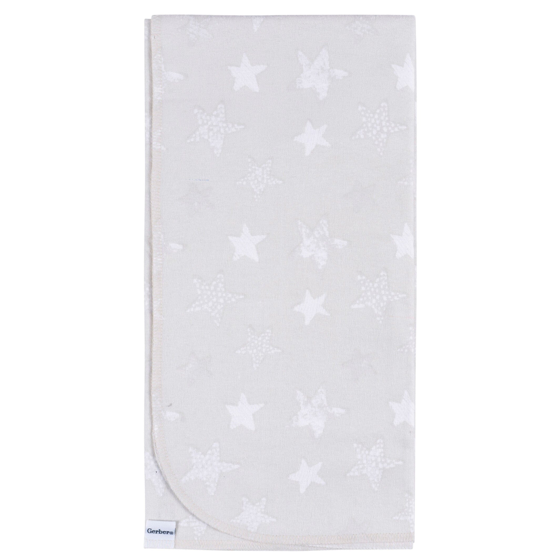 4-Pack Baby Neutral Celestial Flannel Blankets - Image 5