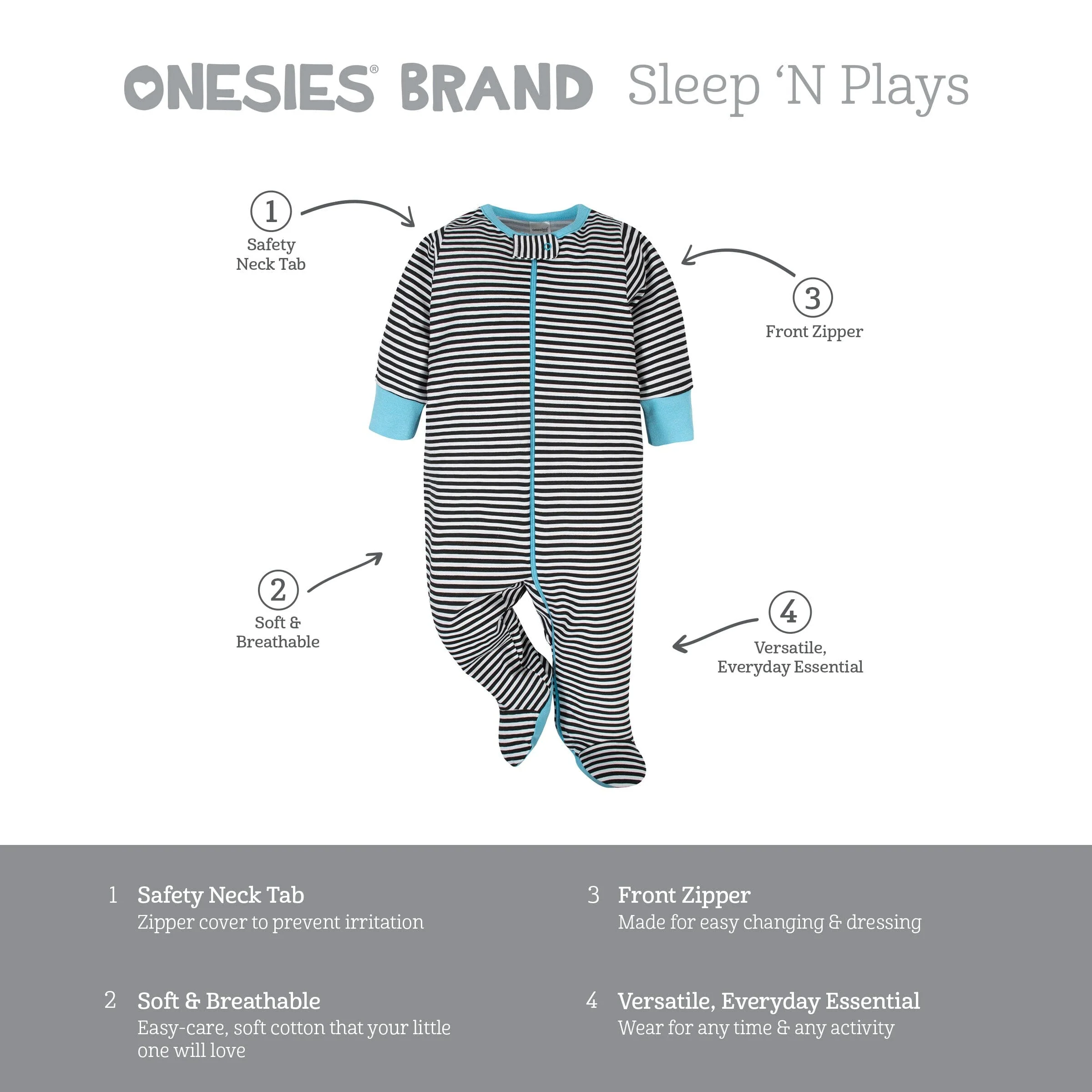 4-Pack Baby Neutral Elephant Sleep 'N Plays - Image 6