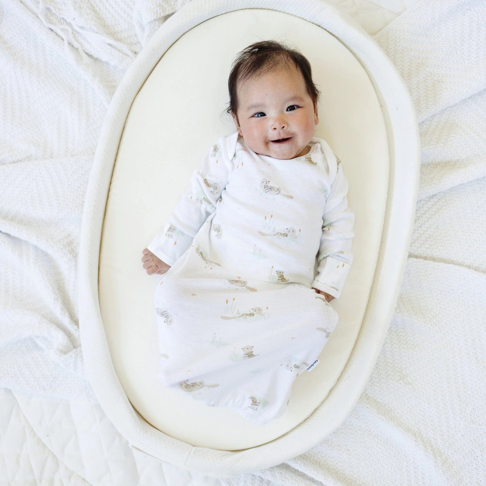 4-Pack Baby Neutral Otters Gowns - Image 2