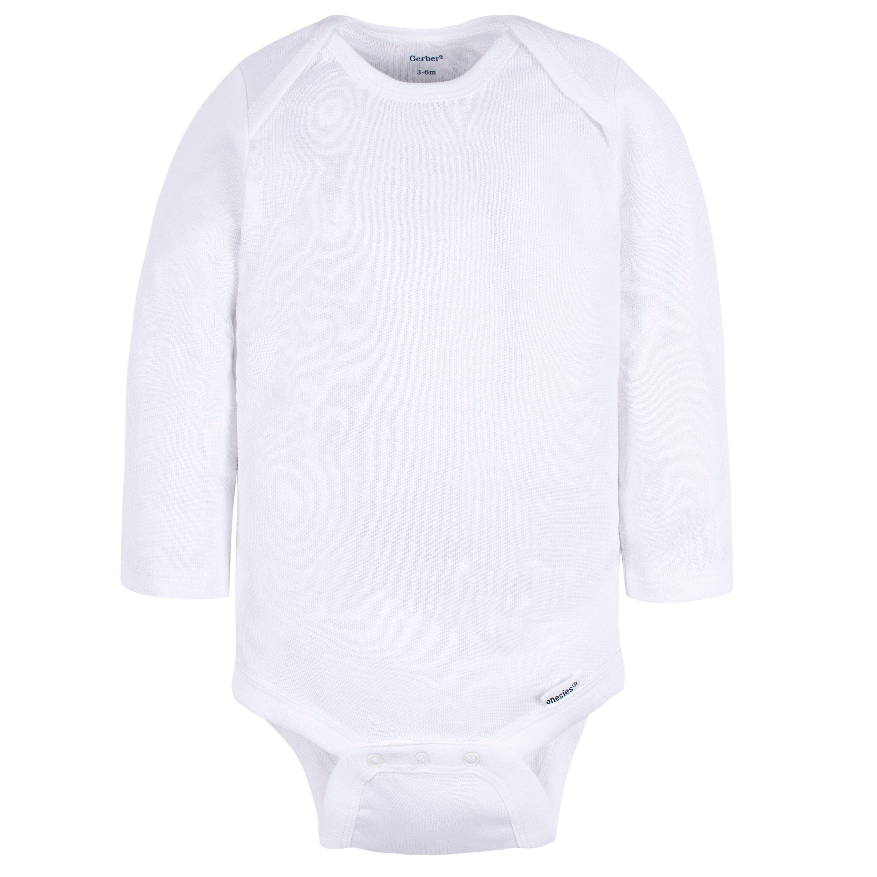4-Pack Baby Neutral Grey Long Sleeve Onesies® Bodysuits - Image 2