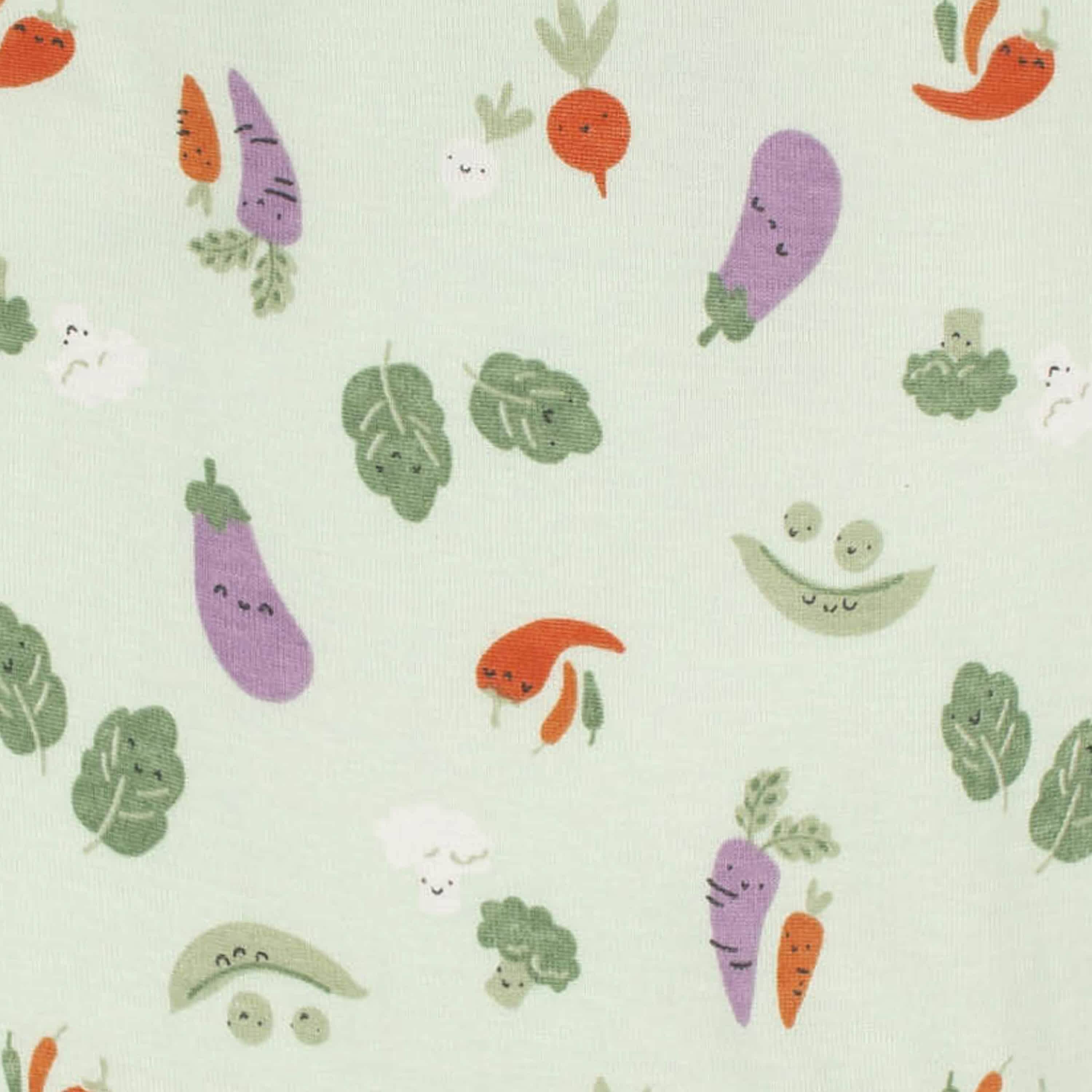 4-Pack Baby Neutral Happy Veggies Gowns - Image 9