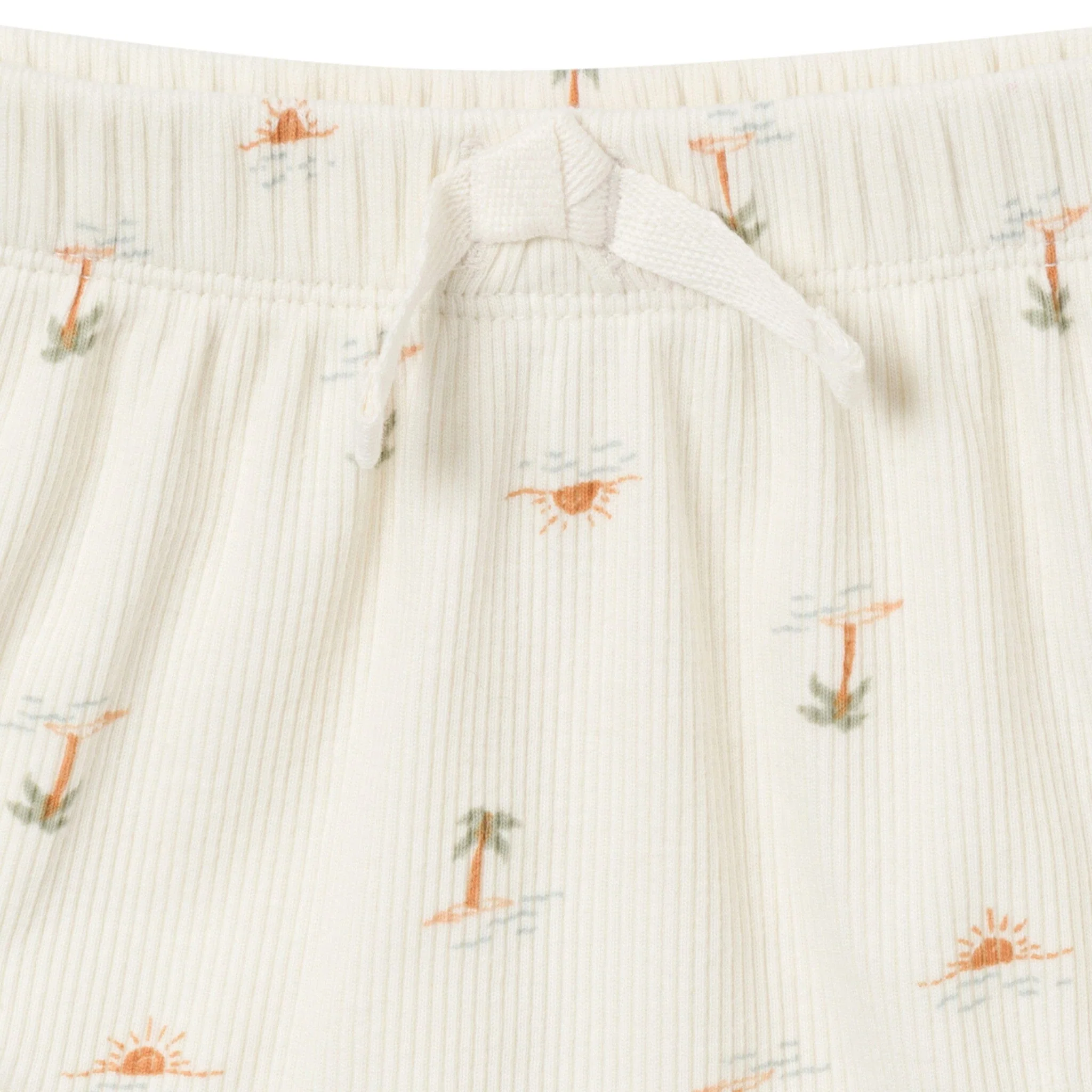 4-Piece Baby Neutral Ivory Mini Island Short Sleeve Bodysuits and Shorts Set - Image 8