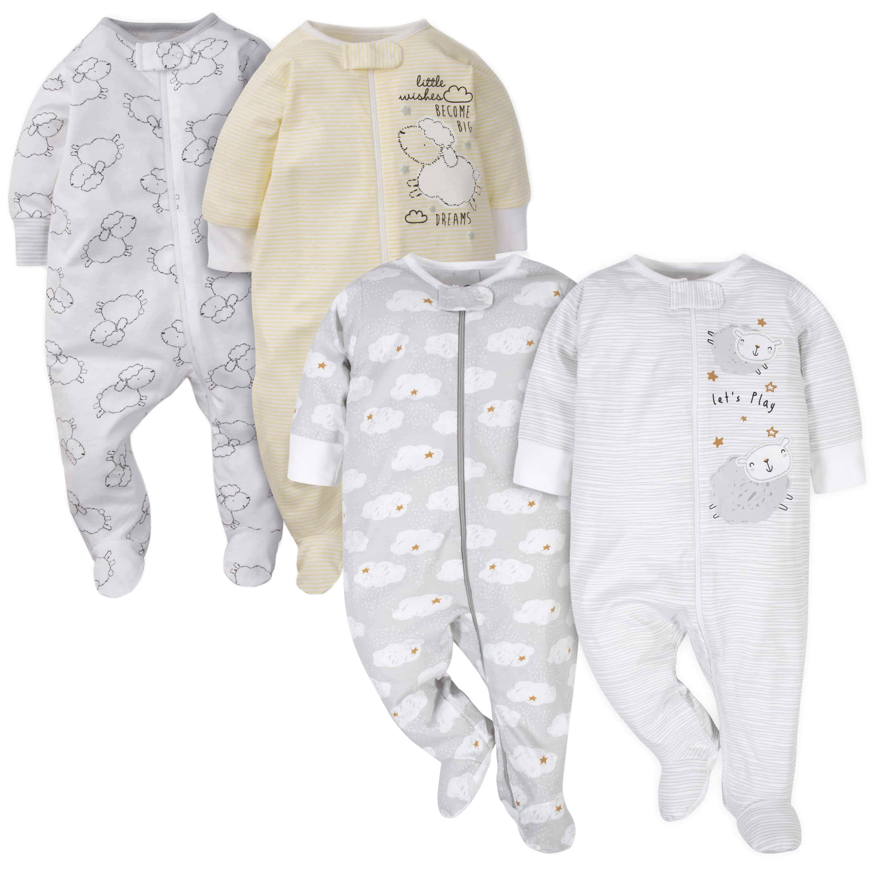 GerberĀ® 4-Pack Baby Neutral Lamb & Sheep Sleep 'N Play Bundle